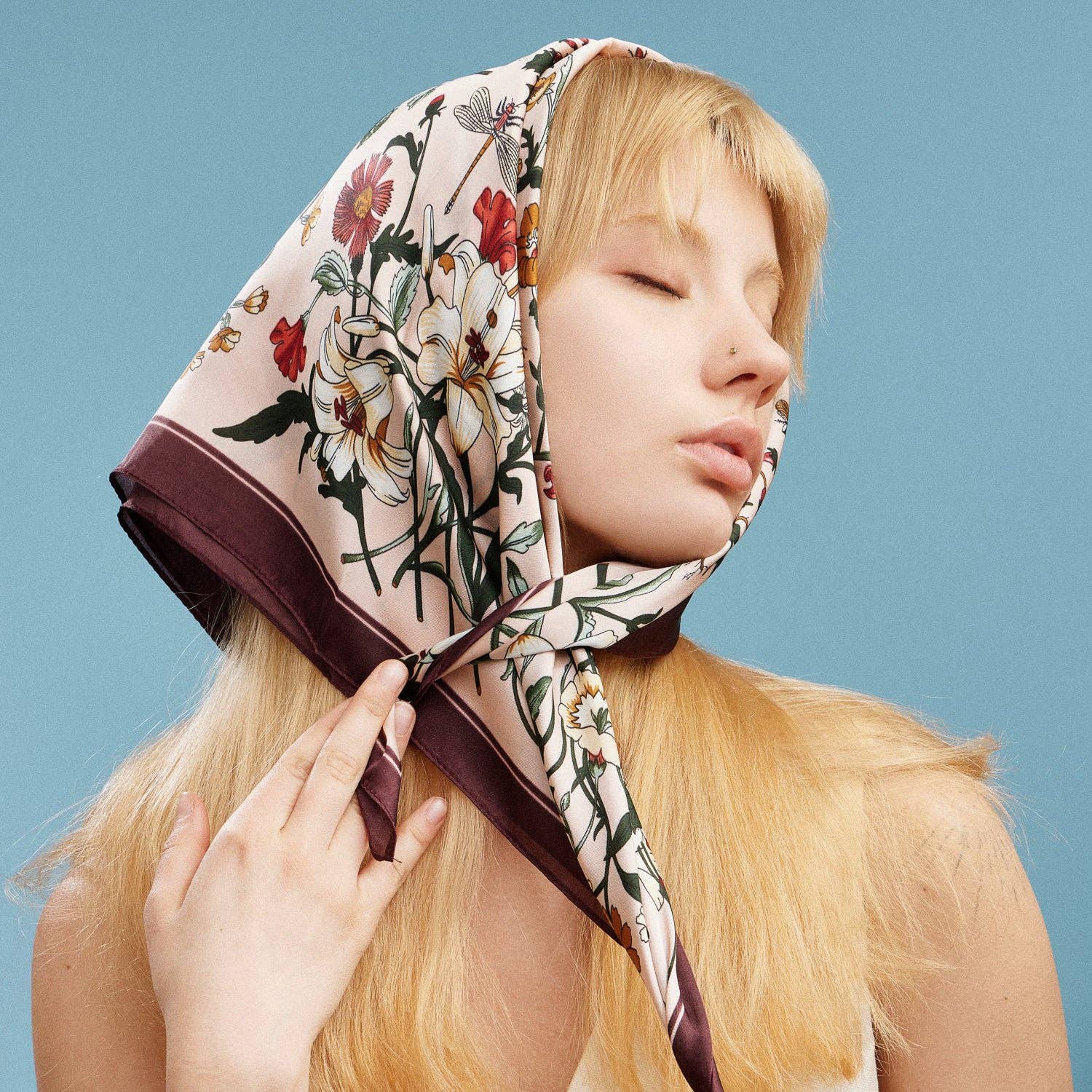 Vintage Botanical Square Scarf