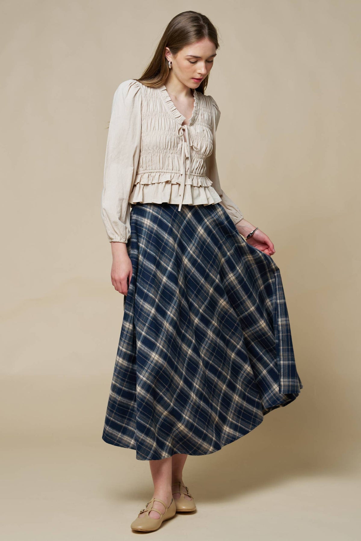 Ralph Plaid Maxi Skirt