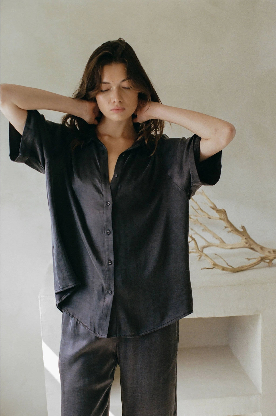 Delancey Top - Washed Black