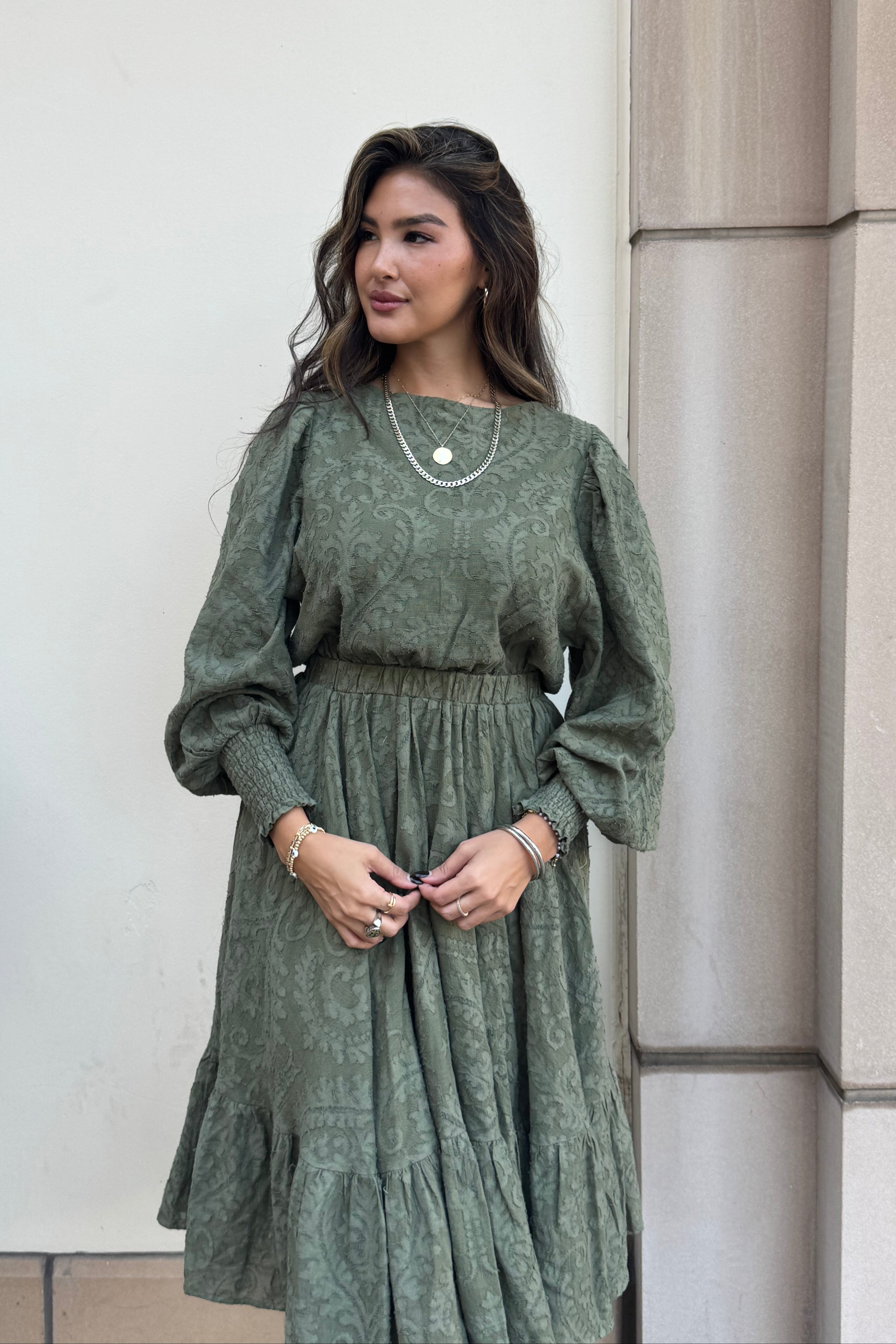 Nadia Dress - Moss