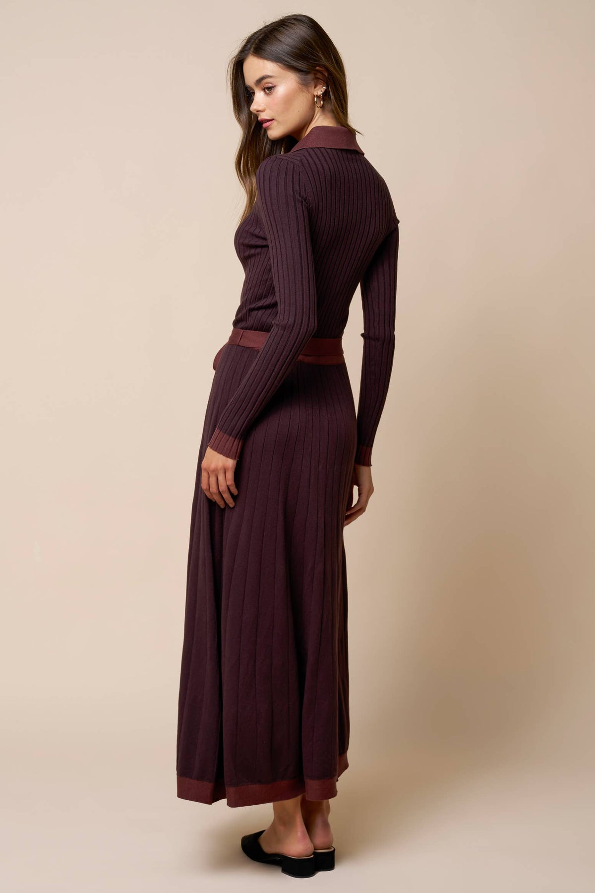 Collete Ribbed Knit Midi Dress