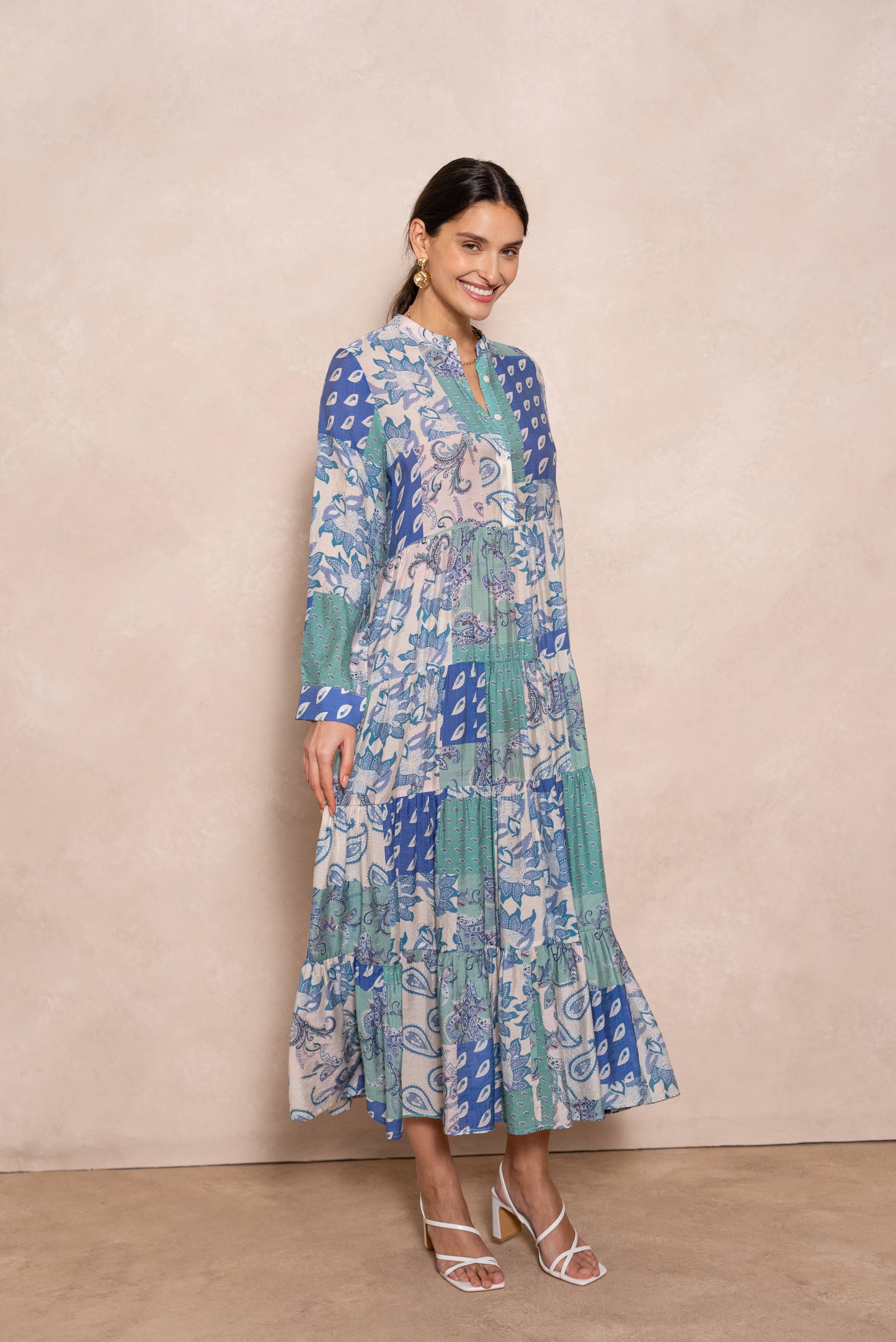 Marbella Silk Dress - Multi