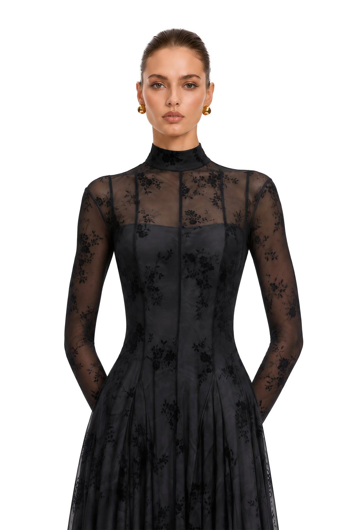 Adrianna Black tulle dress