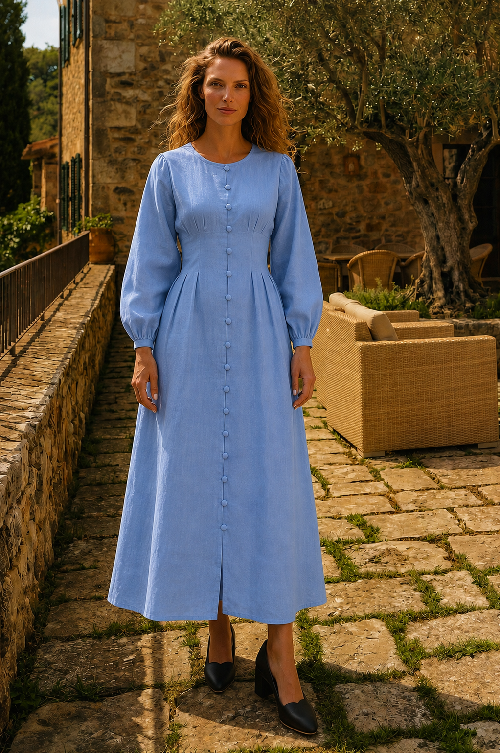 Toscana Button Down Maxi Dress
