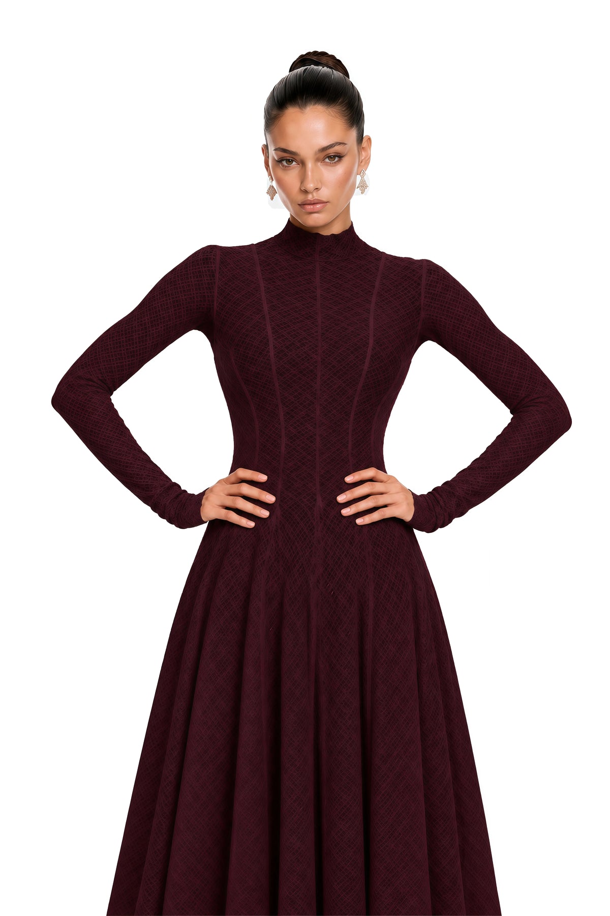 Colette Dress Burgundy