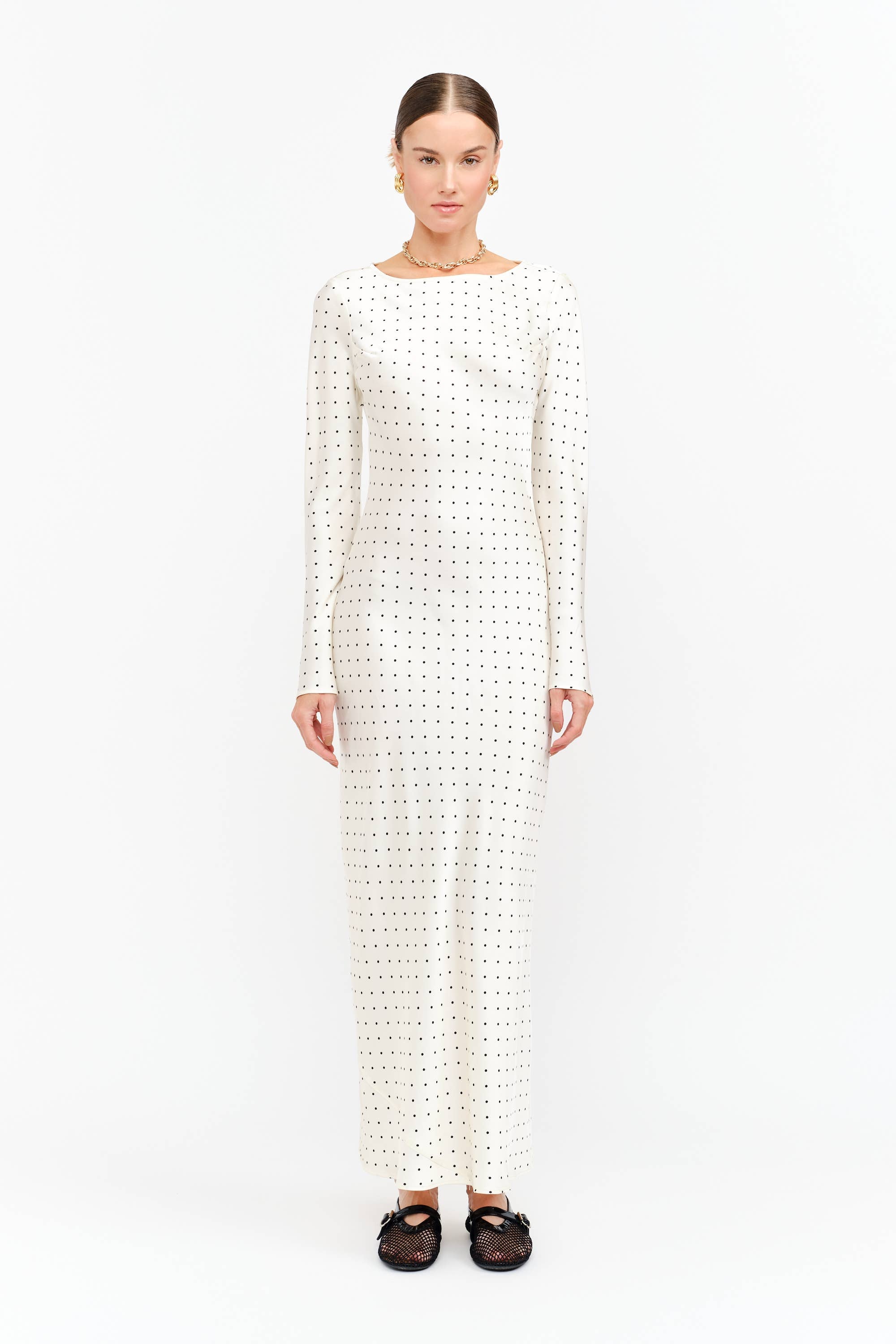 Georgie Cream Dot Dress