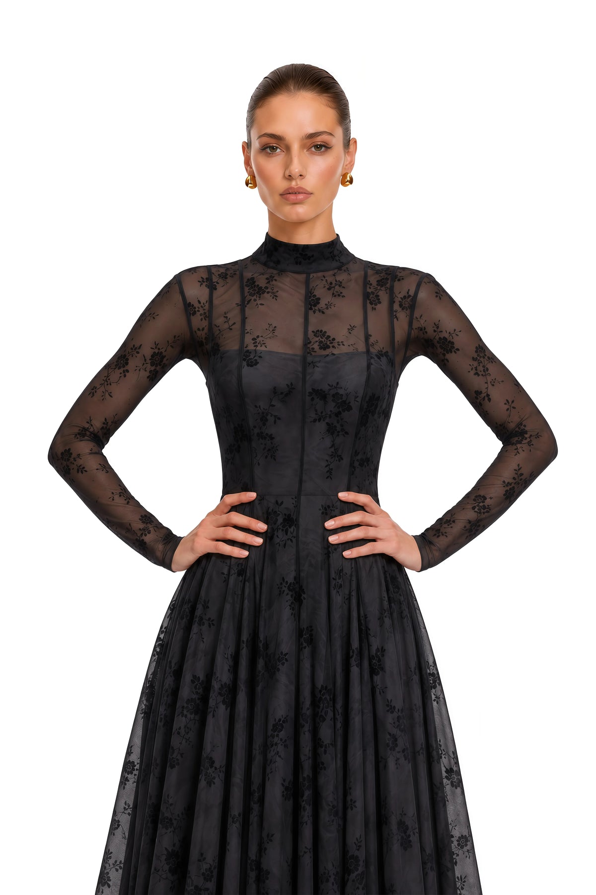 Adrianna Black tulle dress