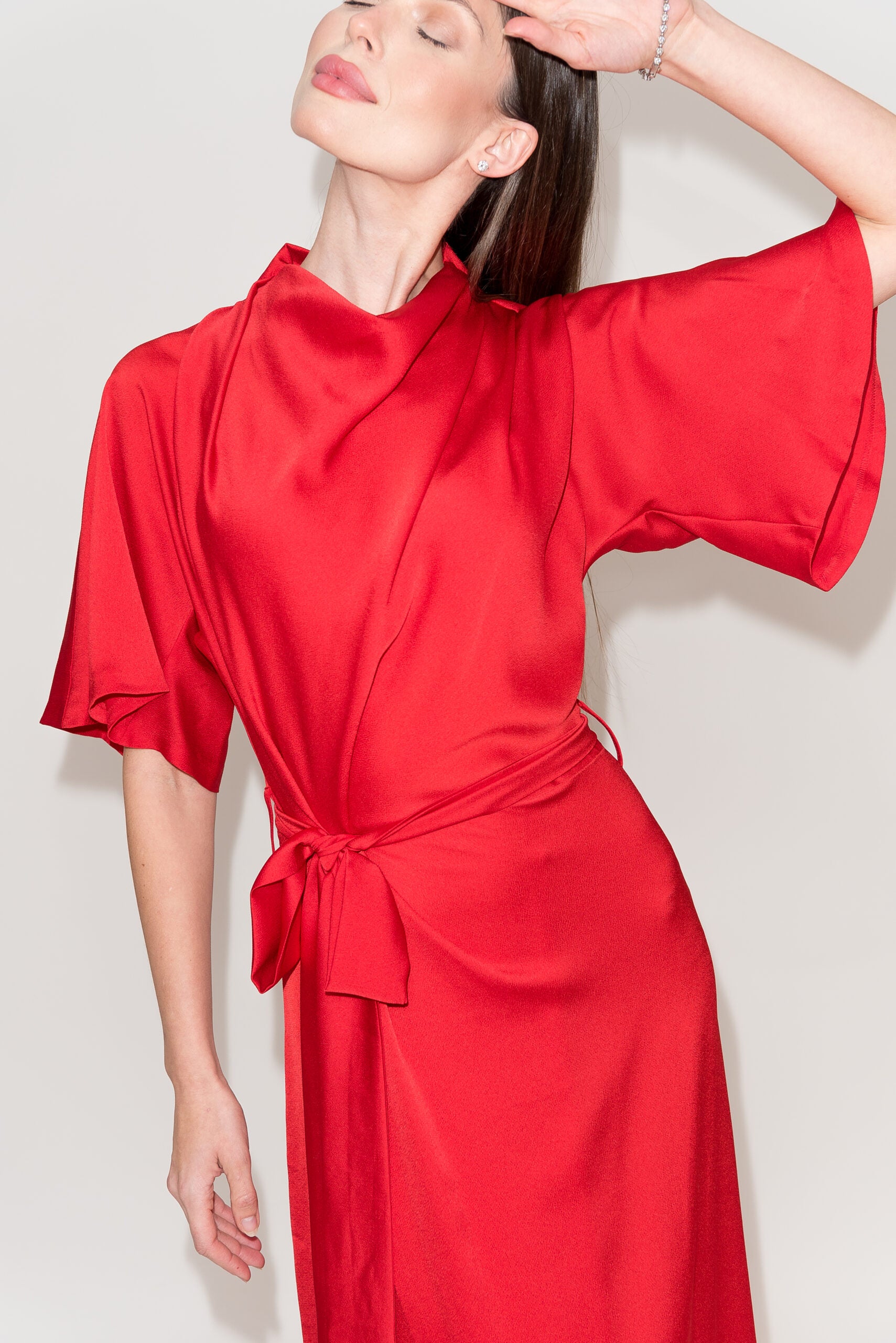 Scarlet Drape Dress