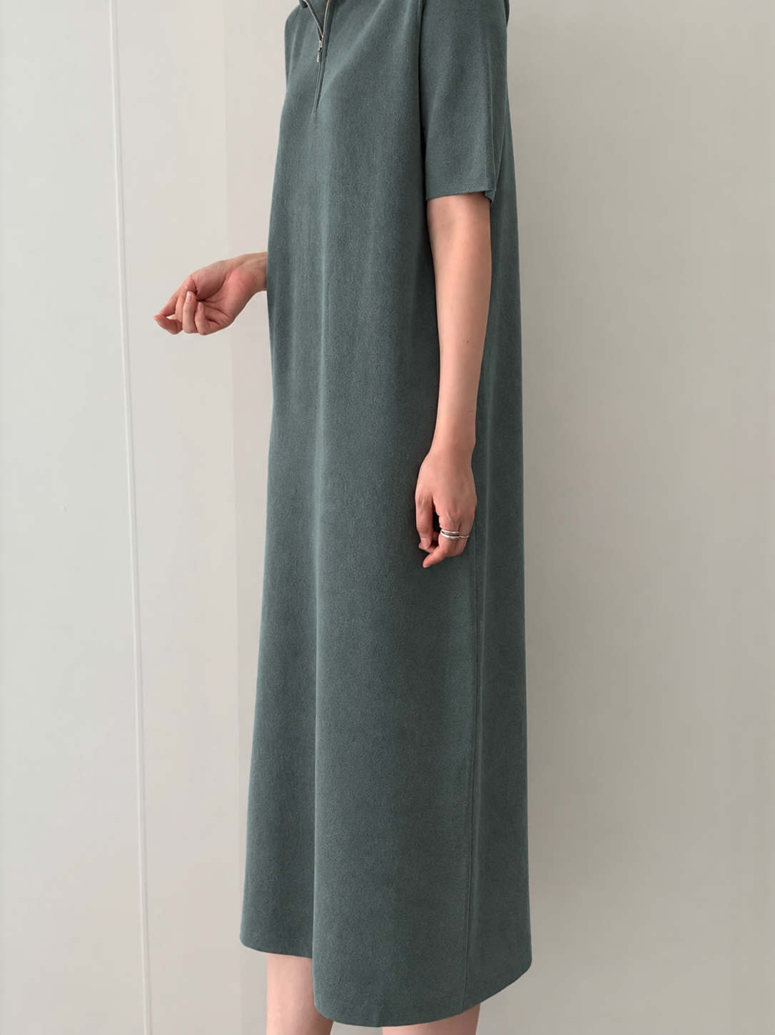 Paola Zip Dress - Eucalyptus