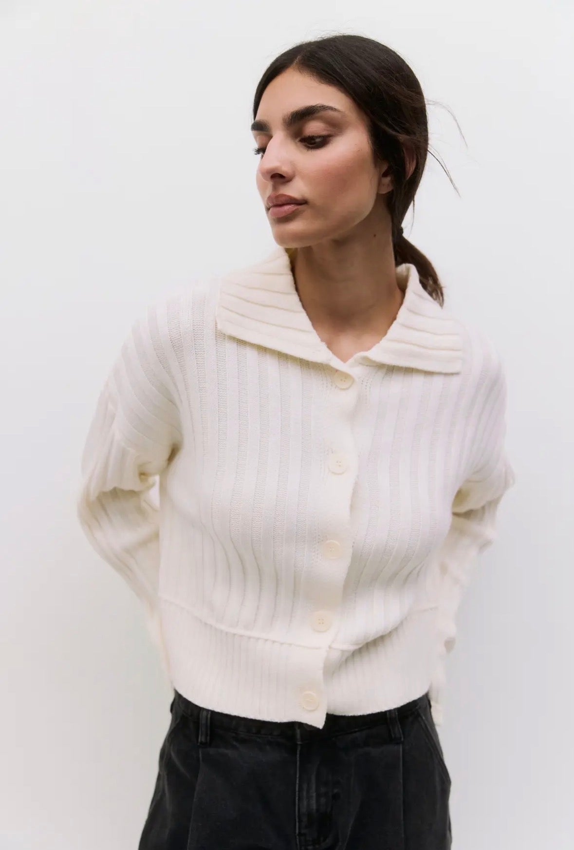 Joni Ribbed Cardigan - Multi