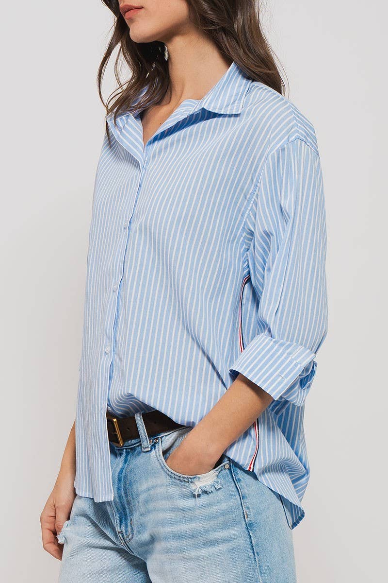 Striped Twill Button down