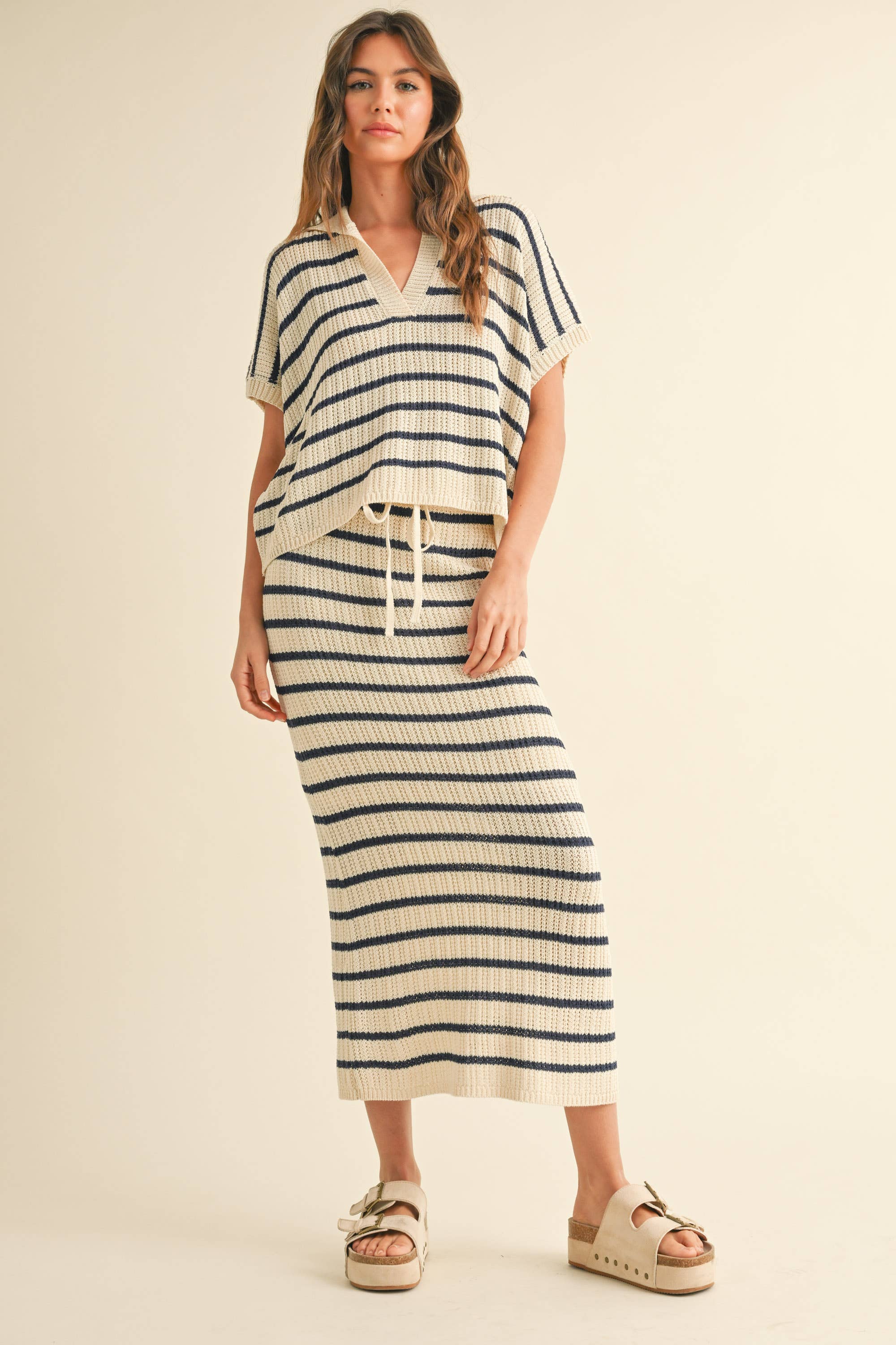 Column Stripe Skirt