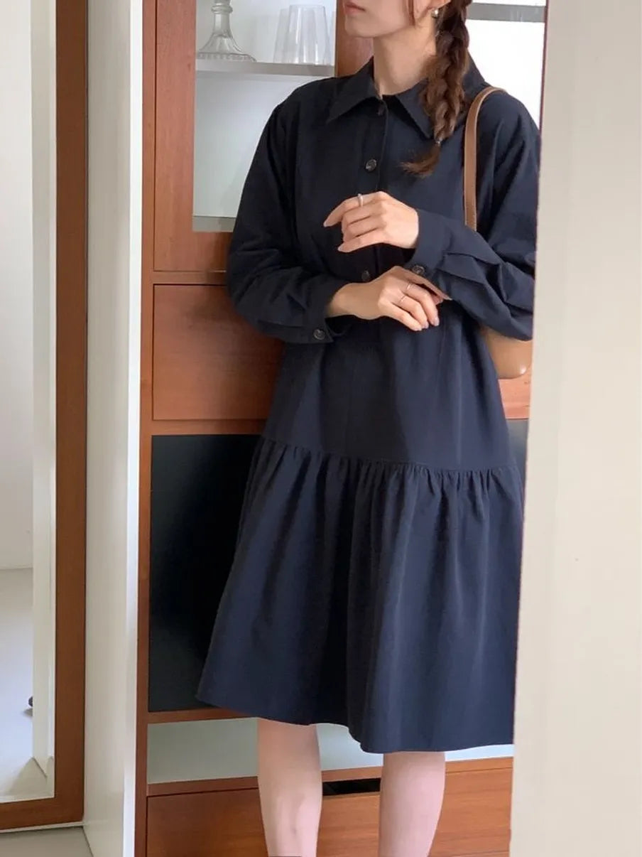 Marlow Shirtdress - Navy