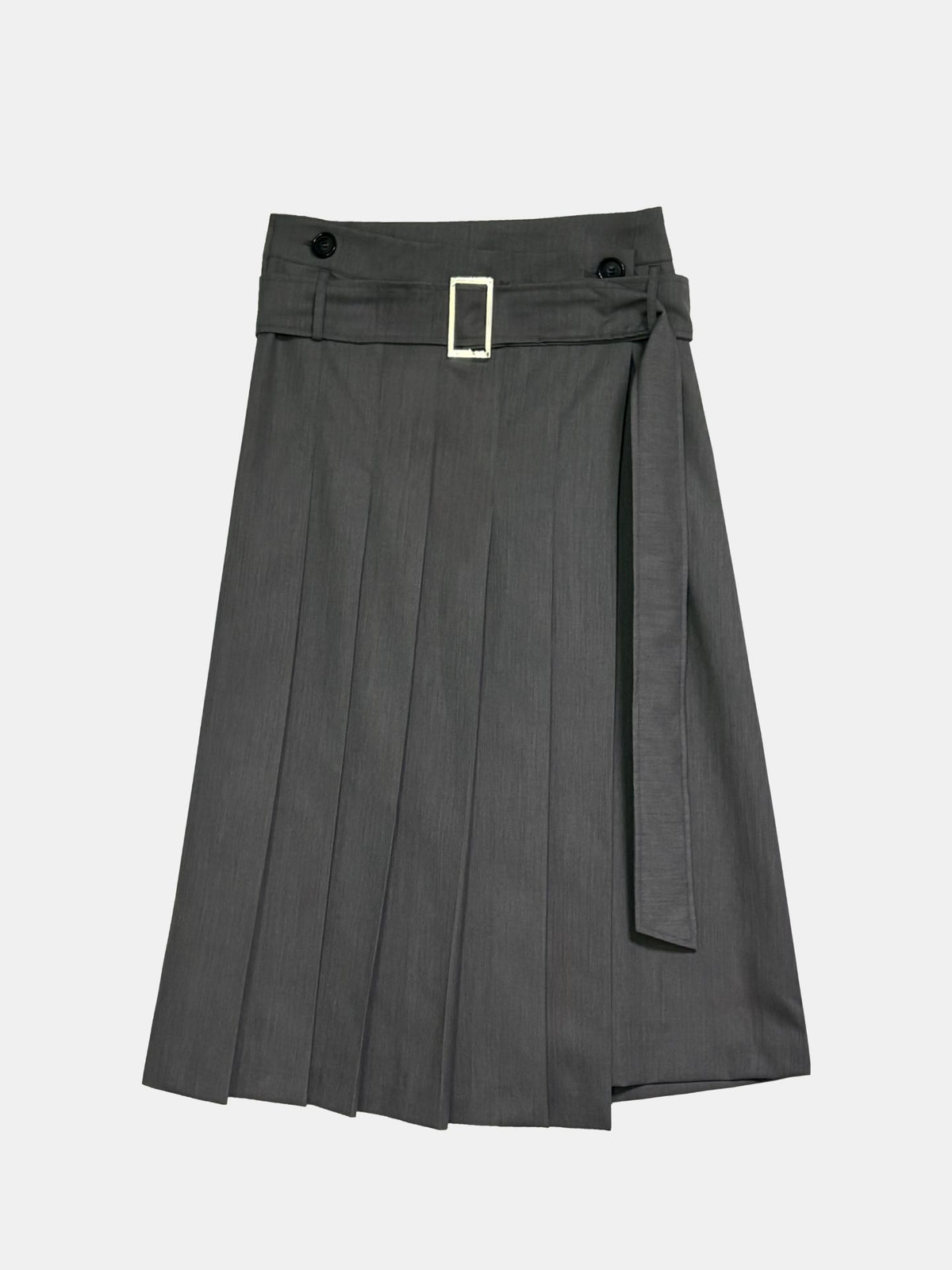 Sutton Belted Skirt Grey