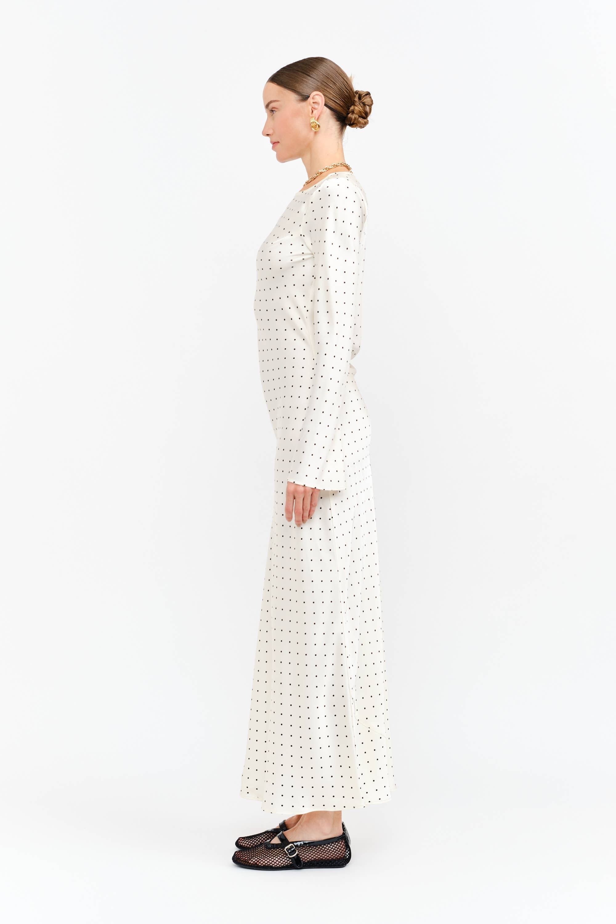 Georgie Cream Dot Dress