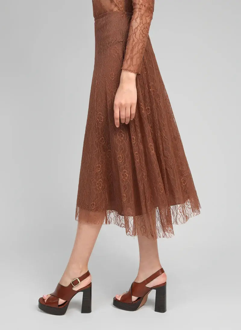 Juney Midi Skirt - Hazelnut