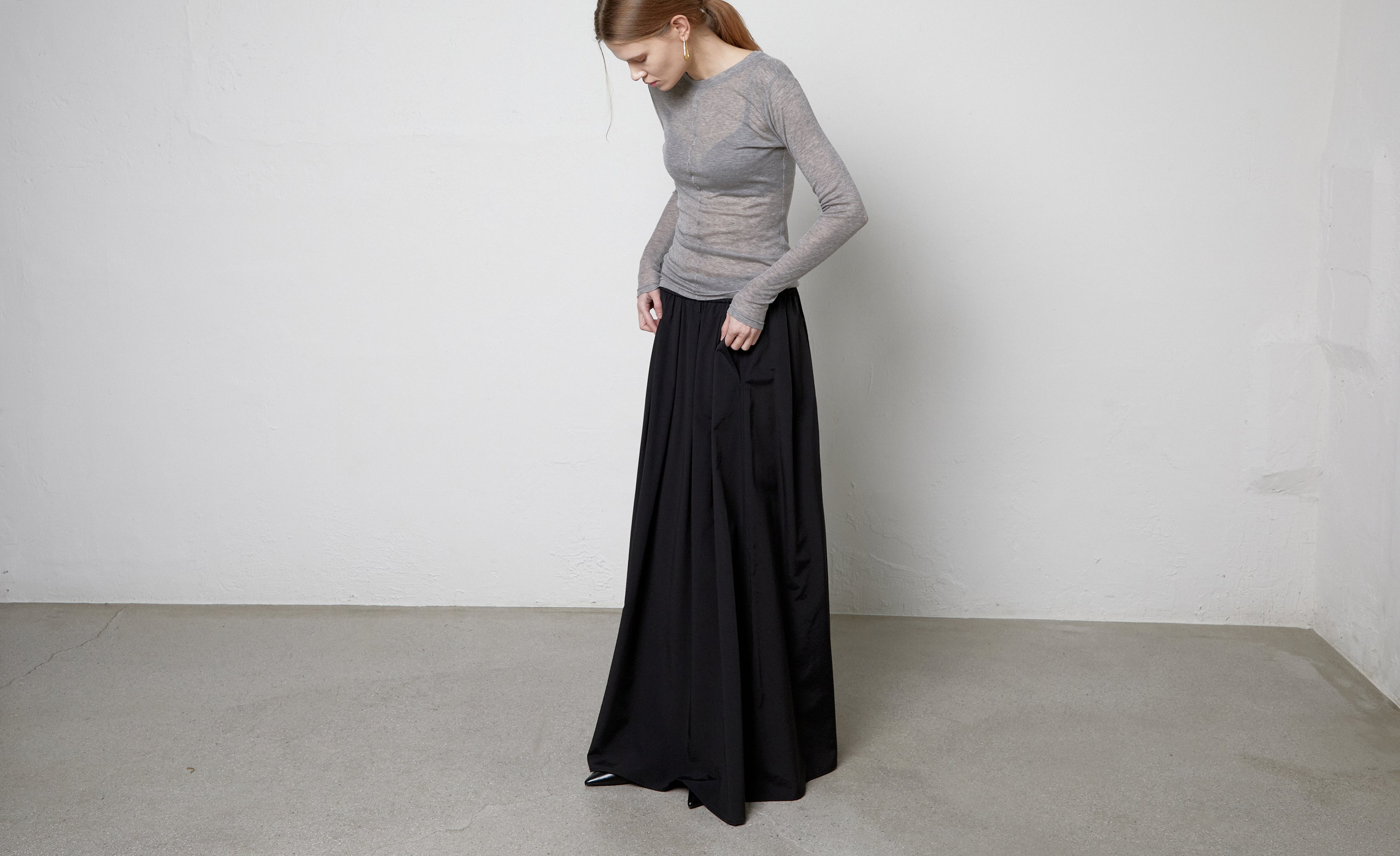 Gathered Maxi Skirt