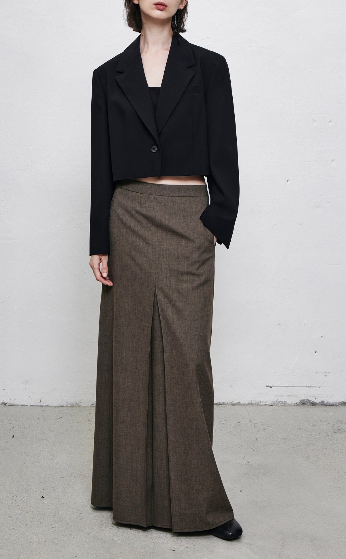 Divided Maxi Skirt Black