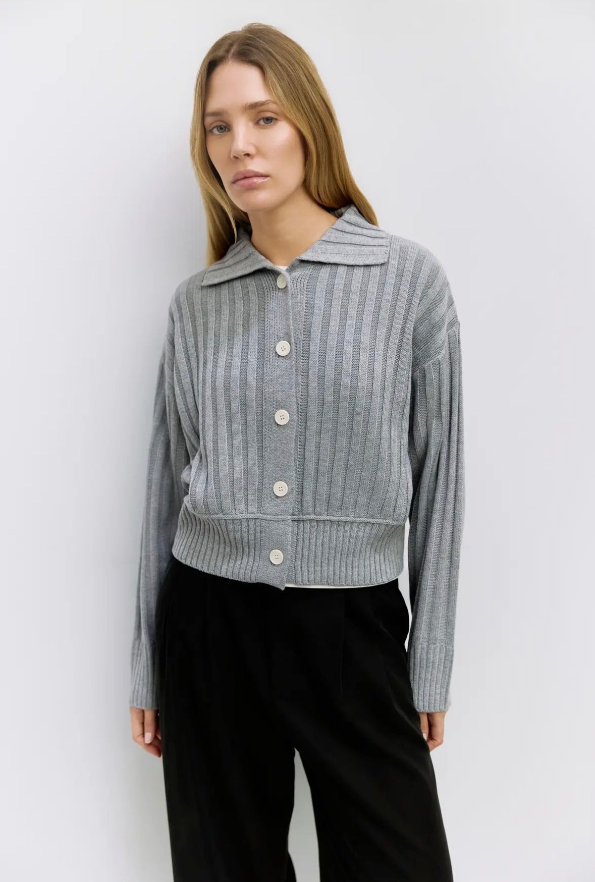 Joni Ribbed Cardigan - Multi