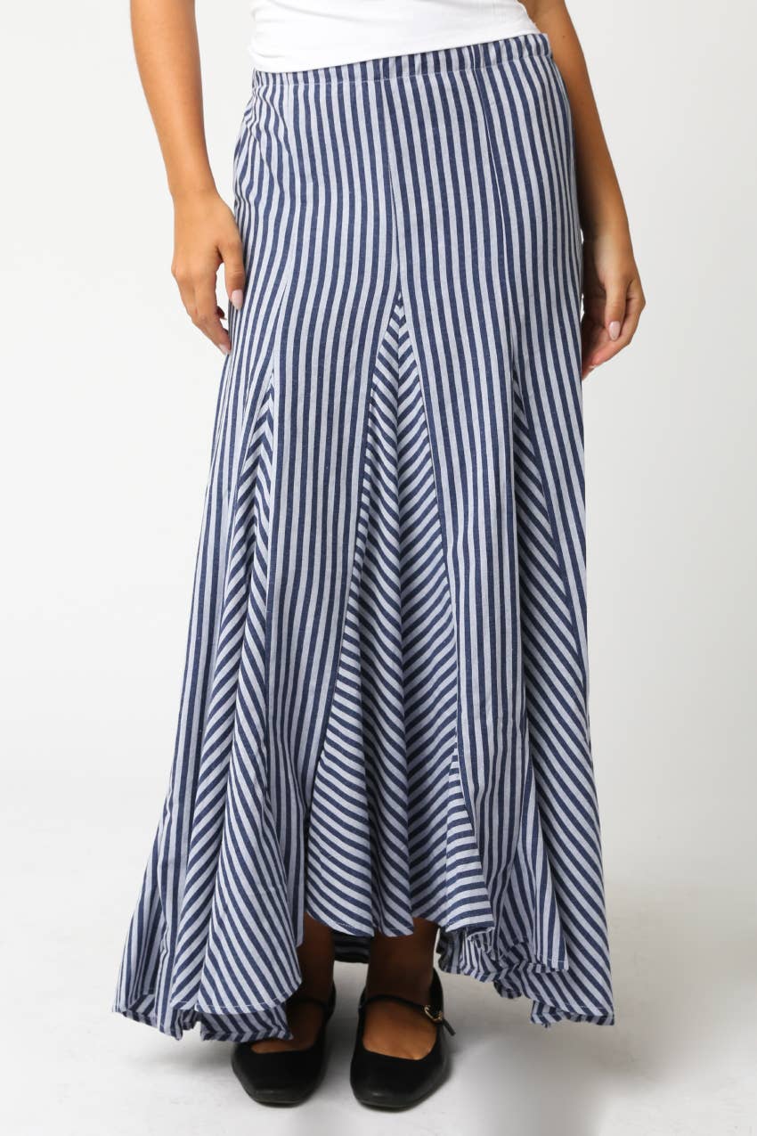 Nava Stripe Maxi Skirt