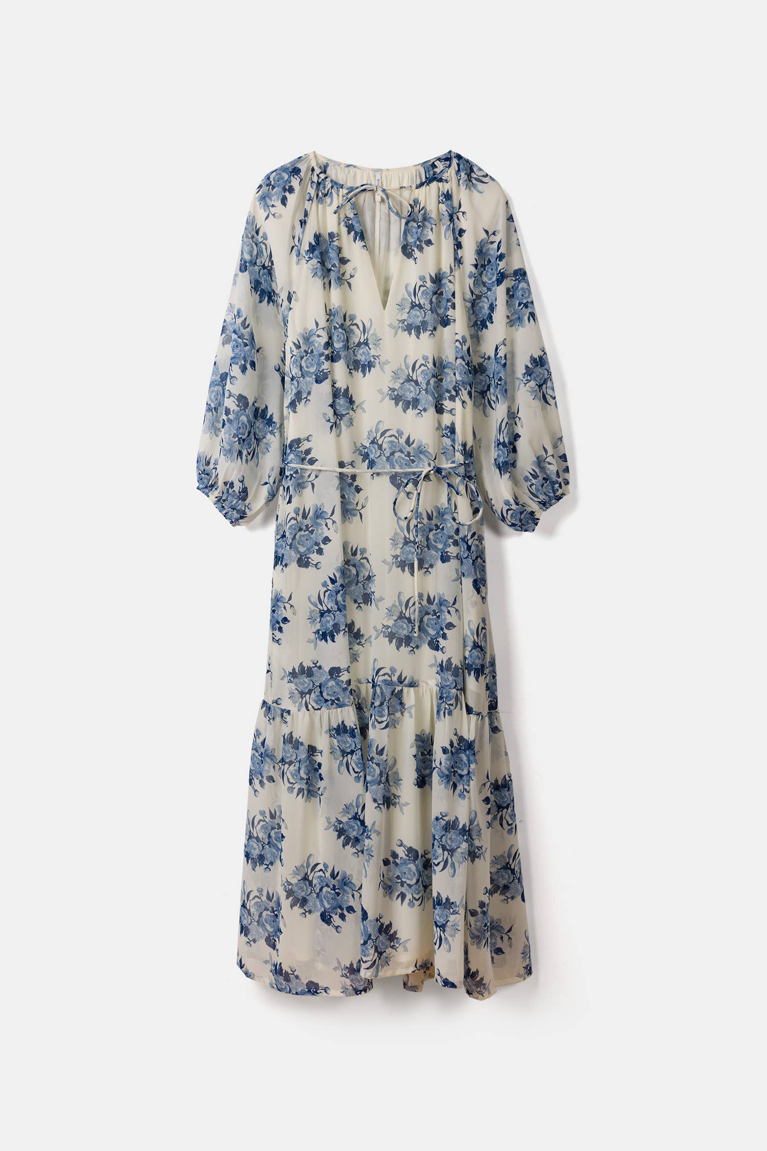 Midi Dress With A Floral Print        (405397-188): L
