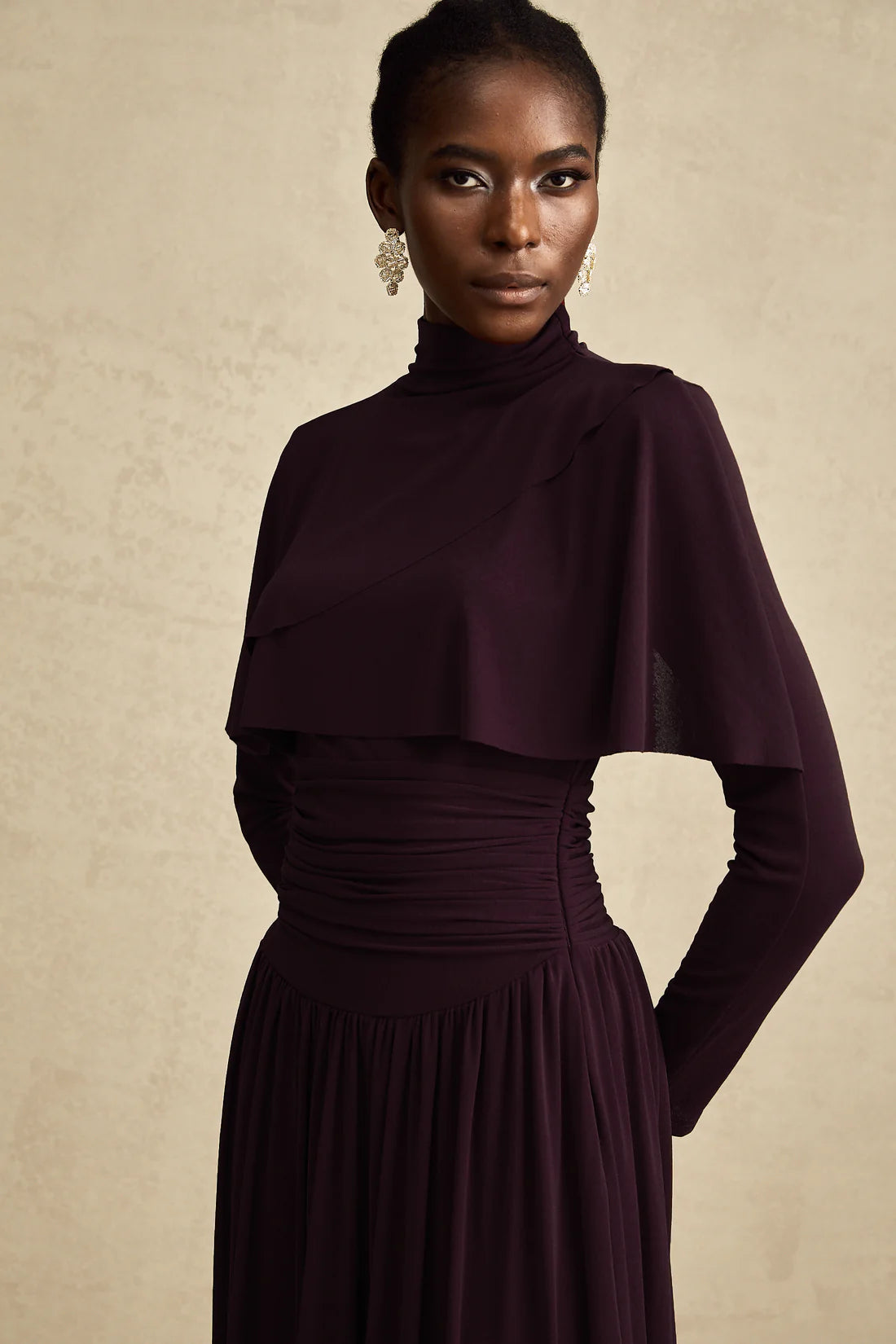 Camille Flap Dress Eggplant