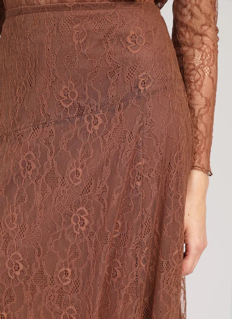 Juney Midi Skirt Hazelnut