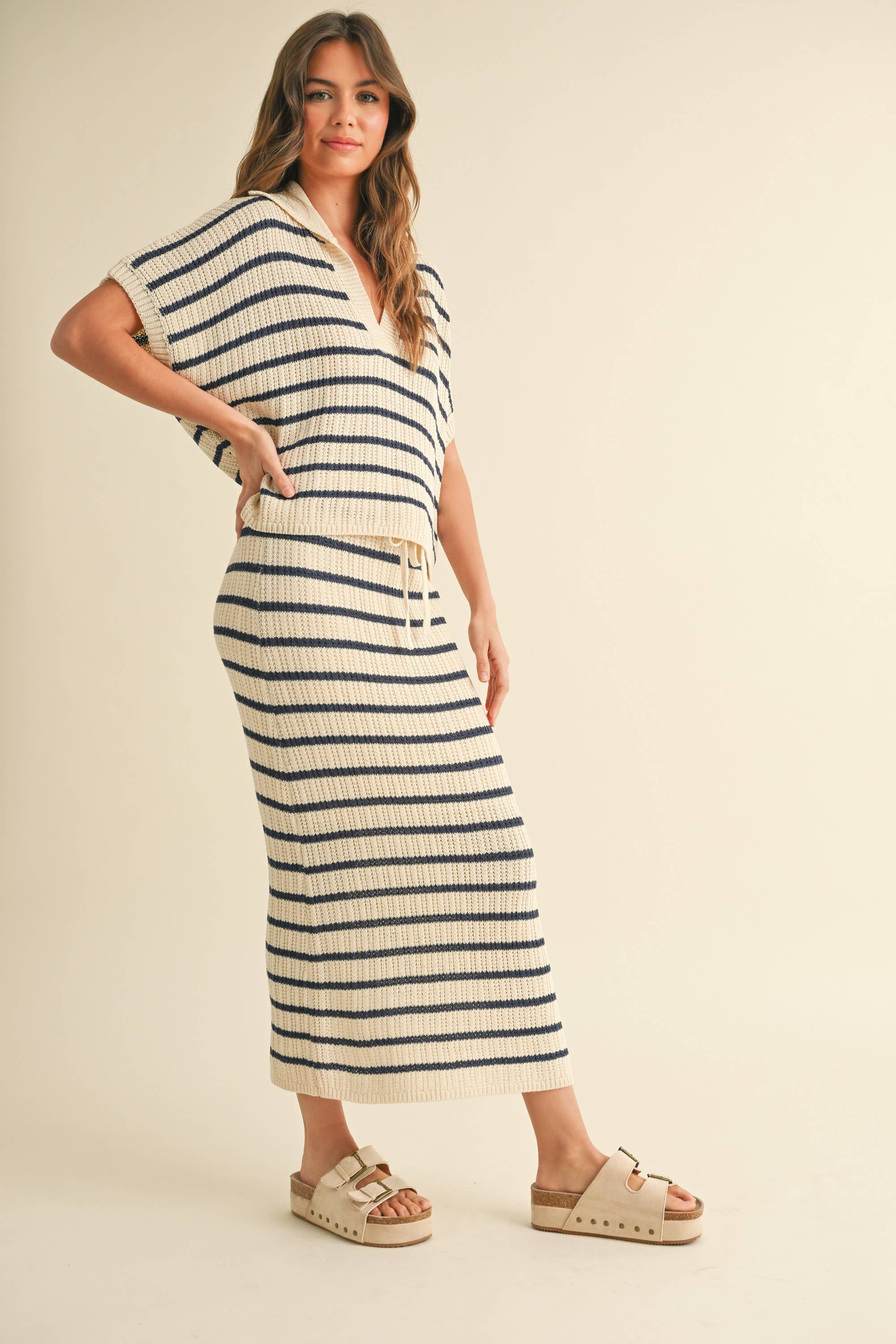 Column Stripe Skirt