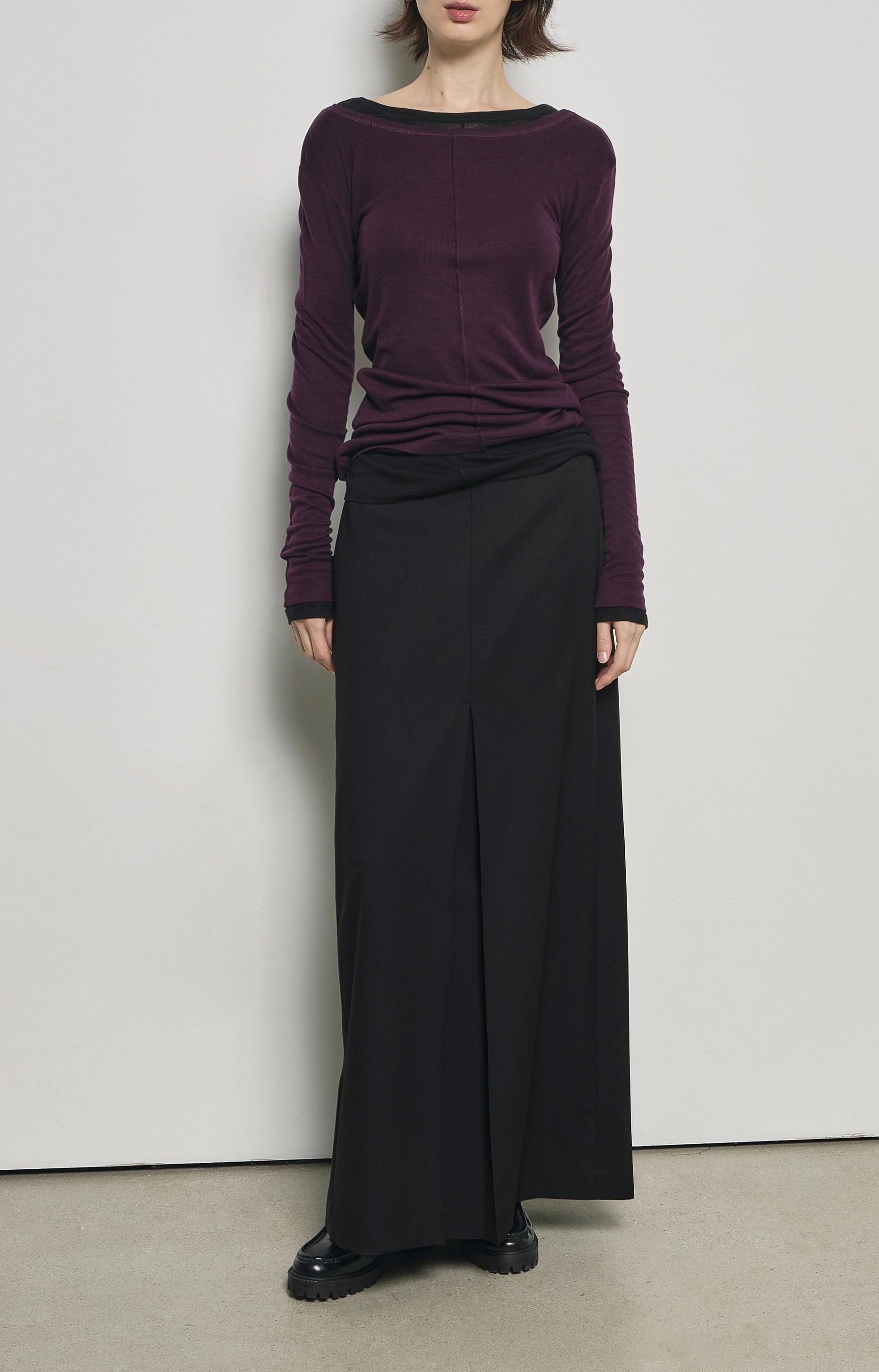 Divided Maxi Skirt Black