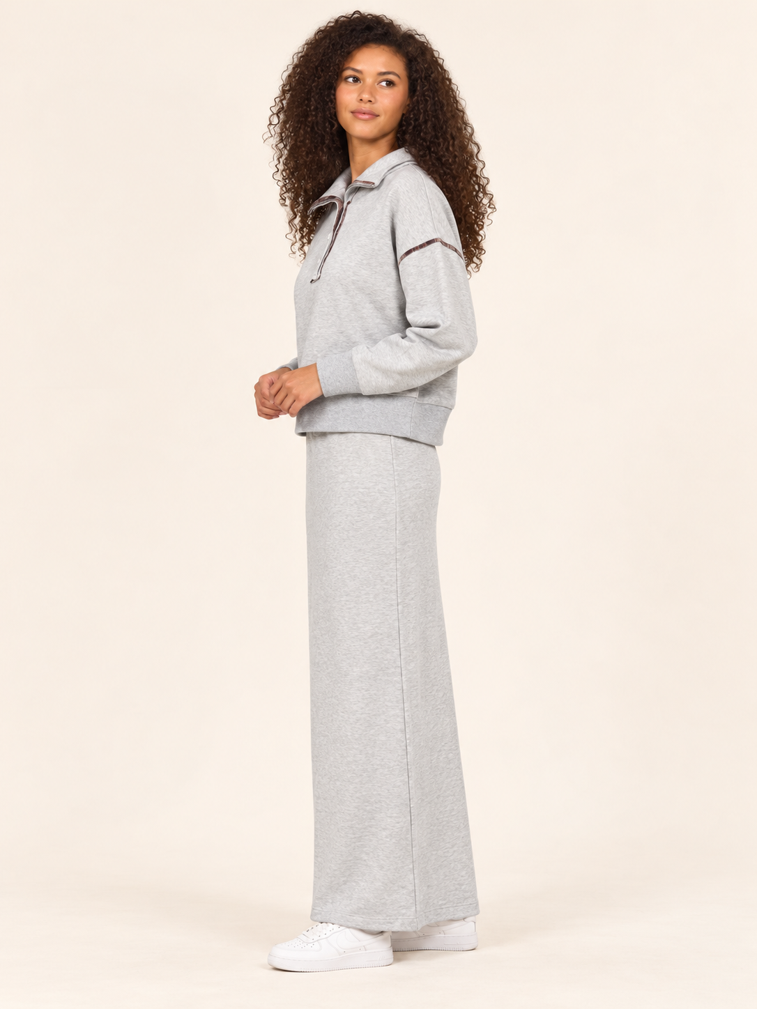 Heather Grey Snap Set - French Terry