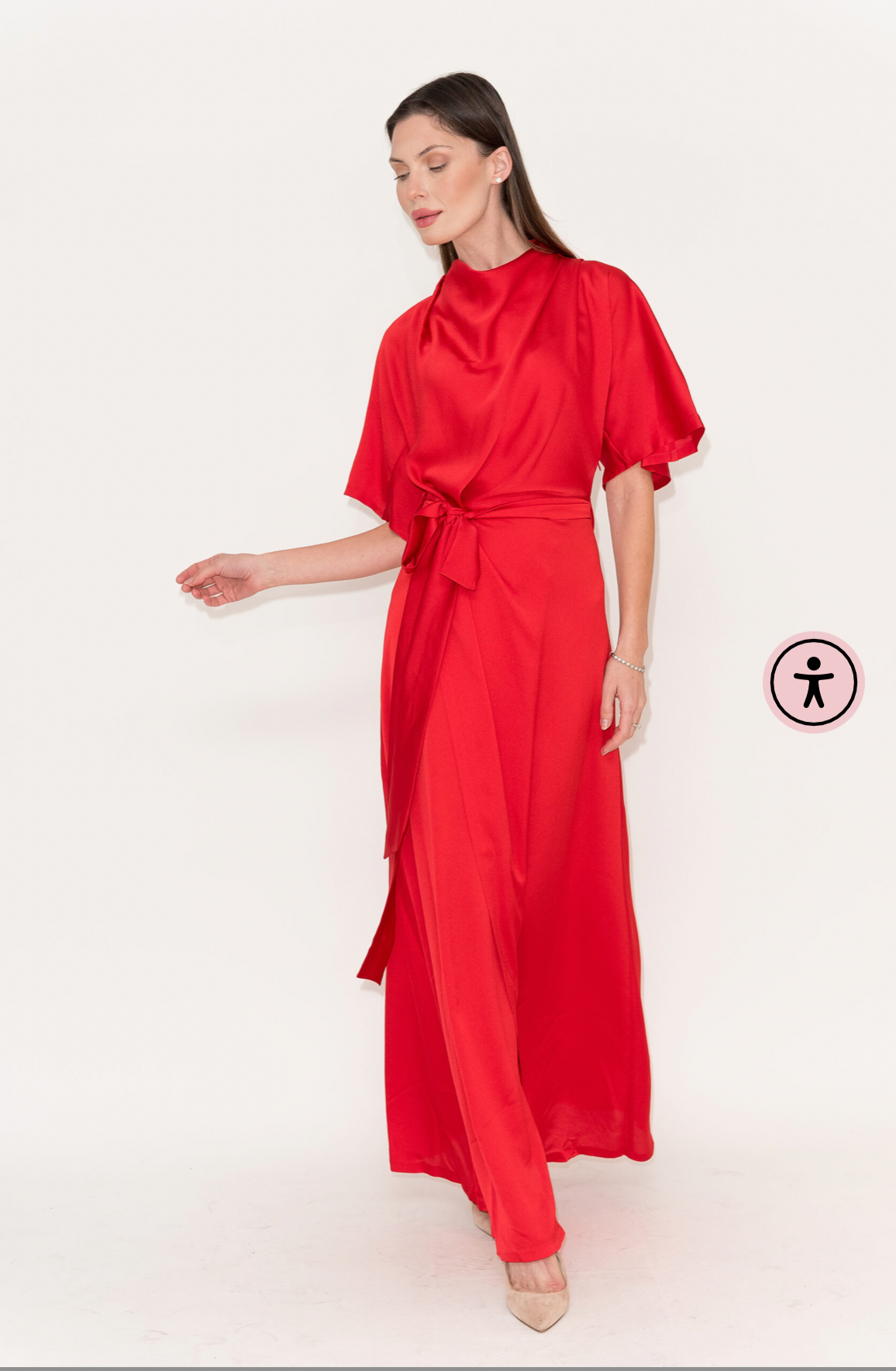 Scarlet Drape Dress