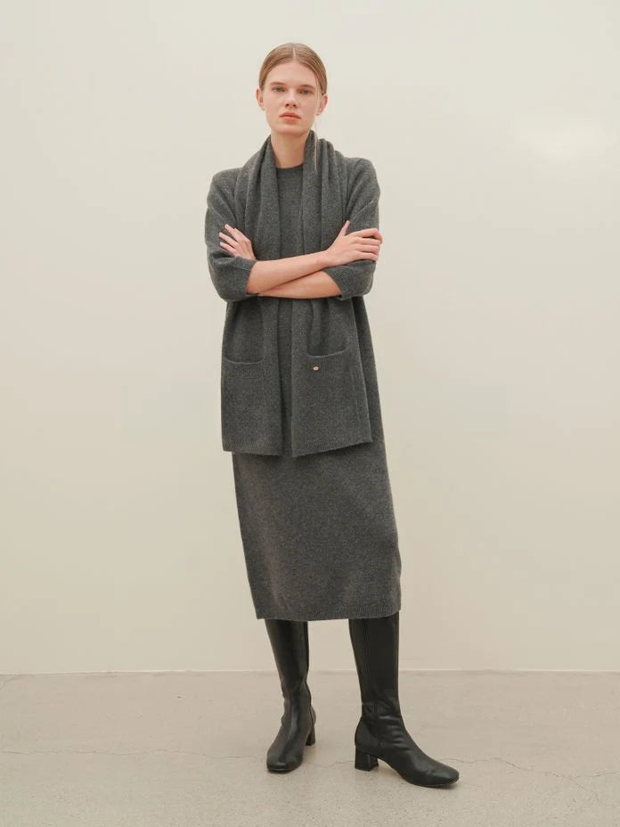 Scarf Dress - Grey