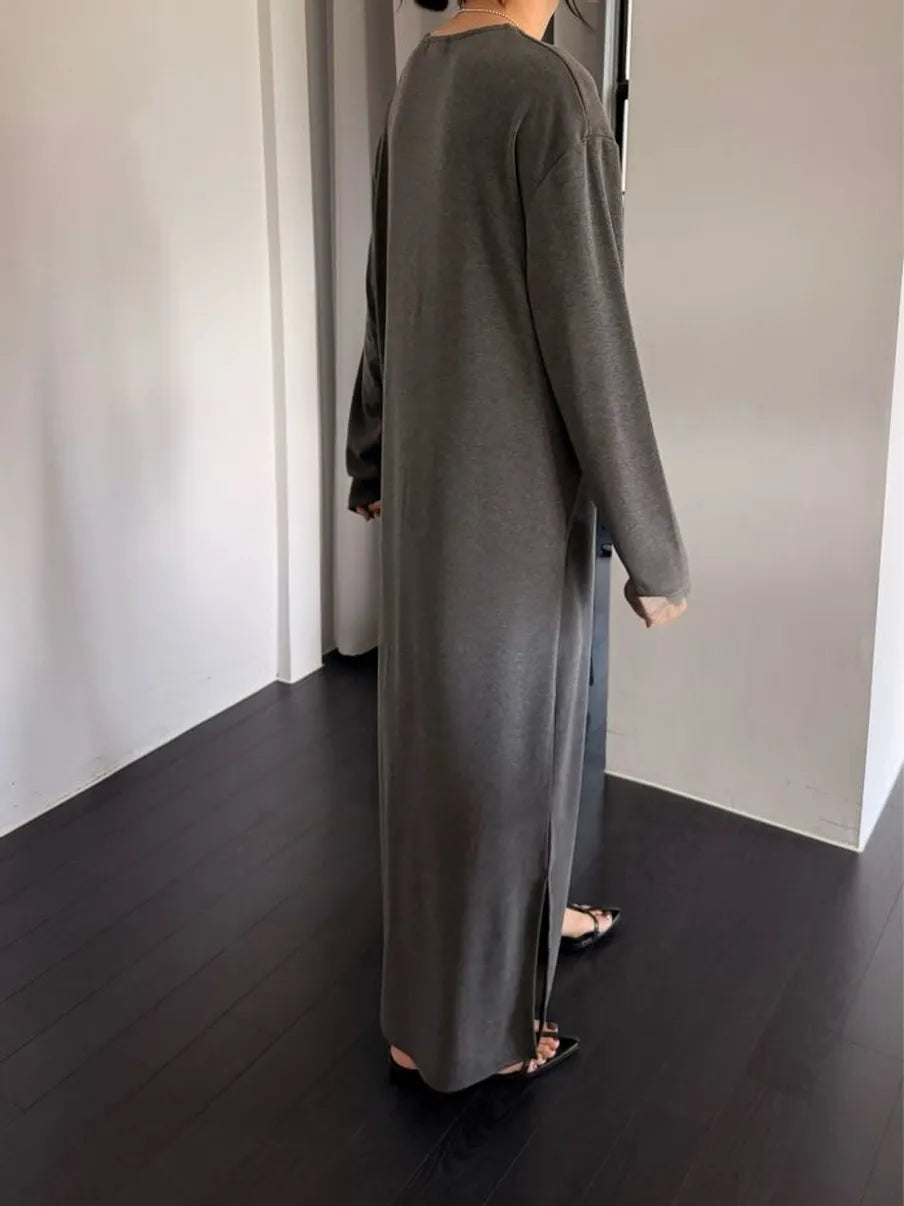 Off Duty Henley Dress - Black