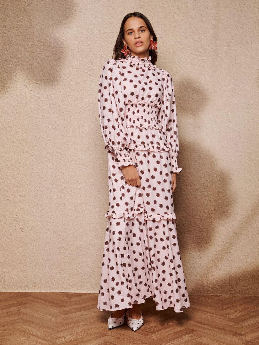 Illume spot maxi dress