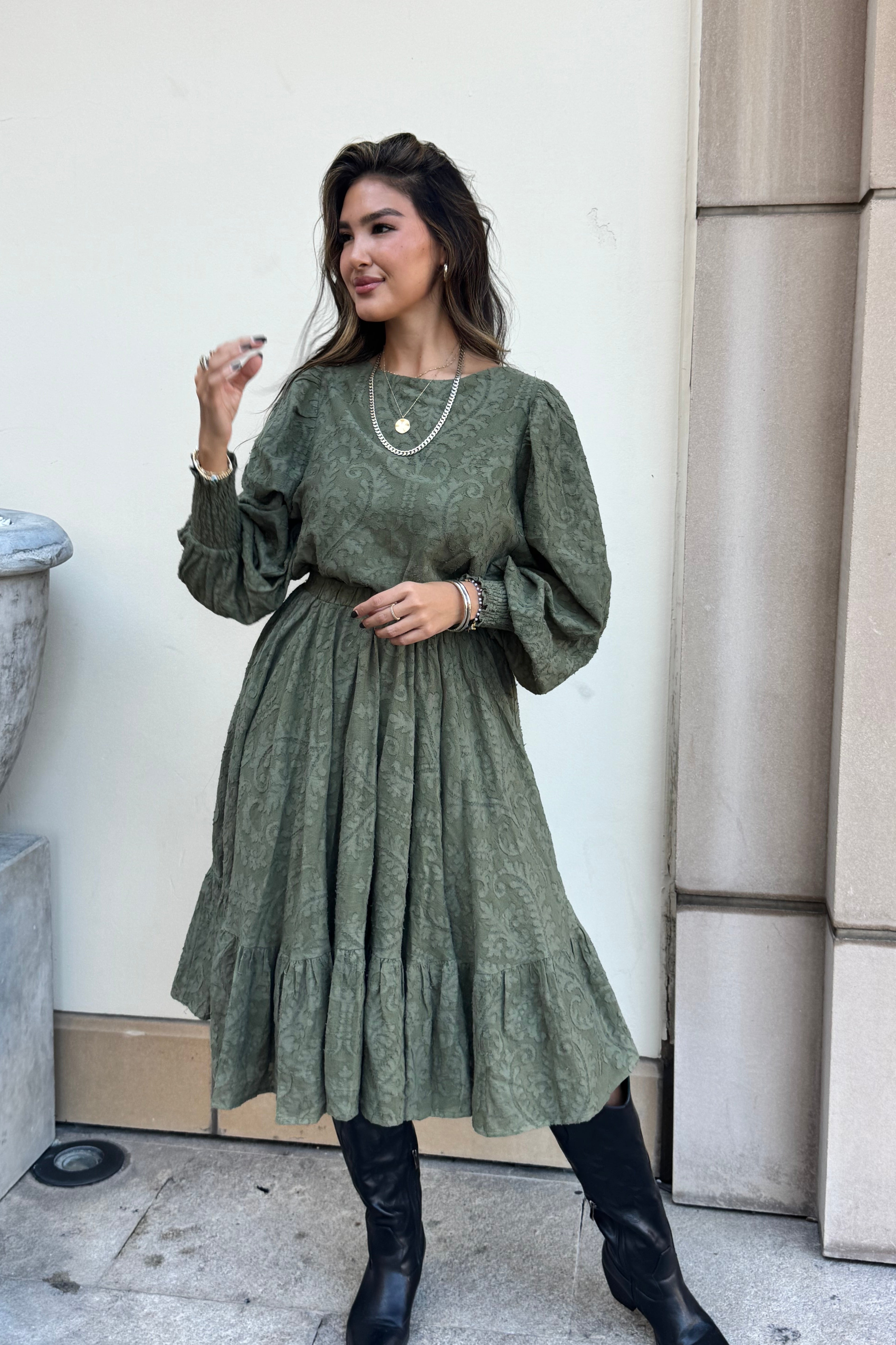 Nadia Dress - Moss