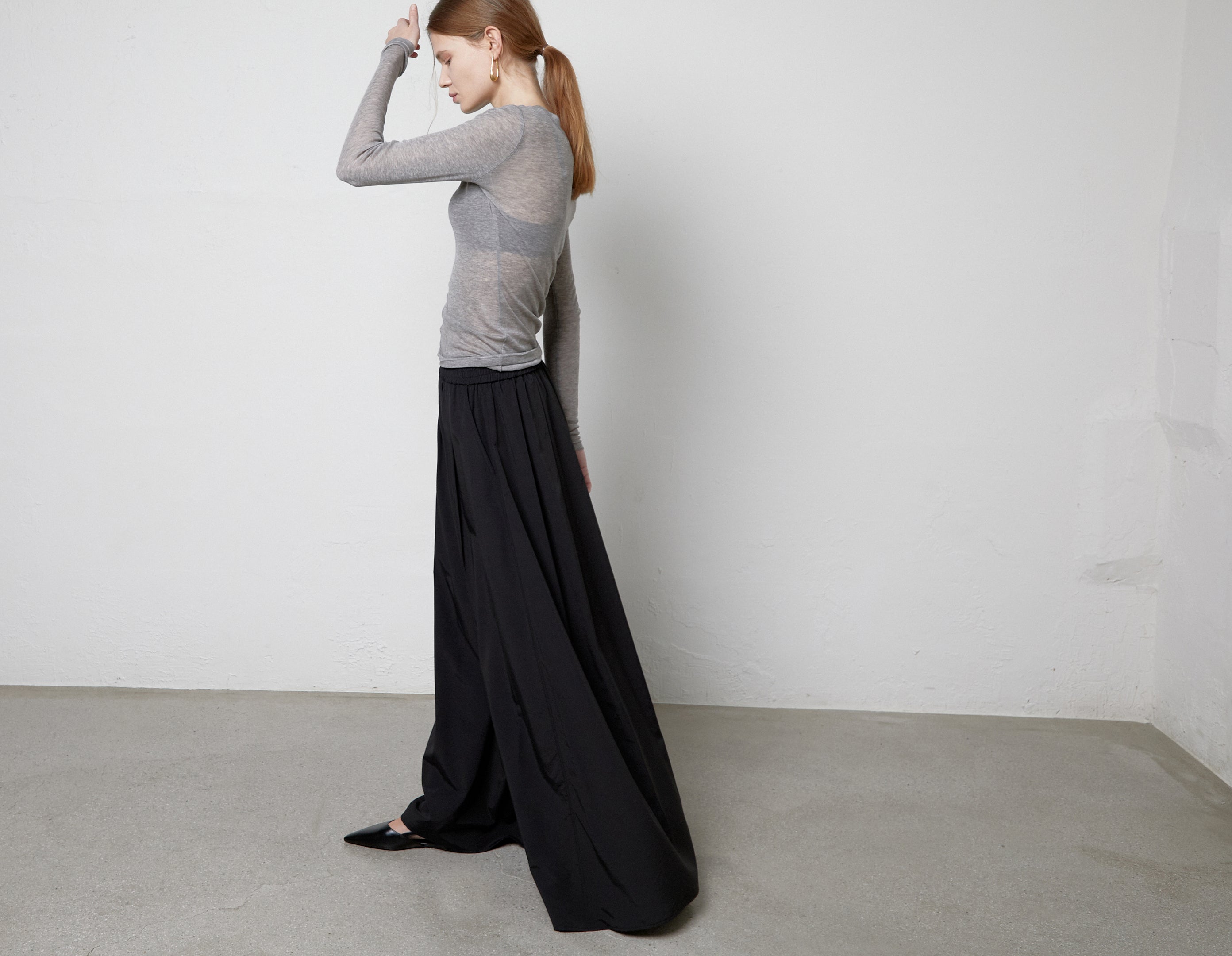 Gathered Maxi Skirt