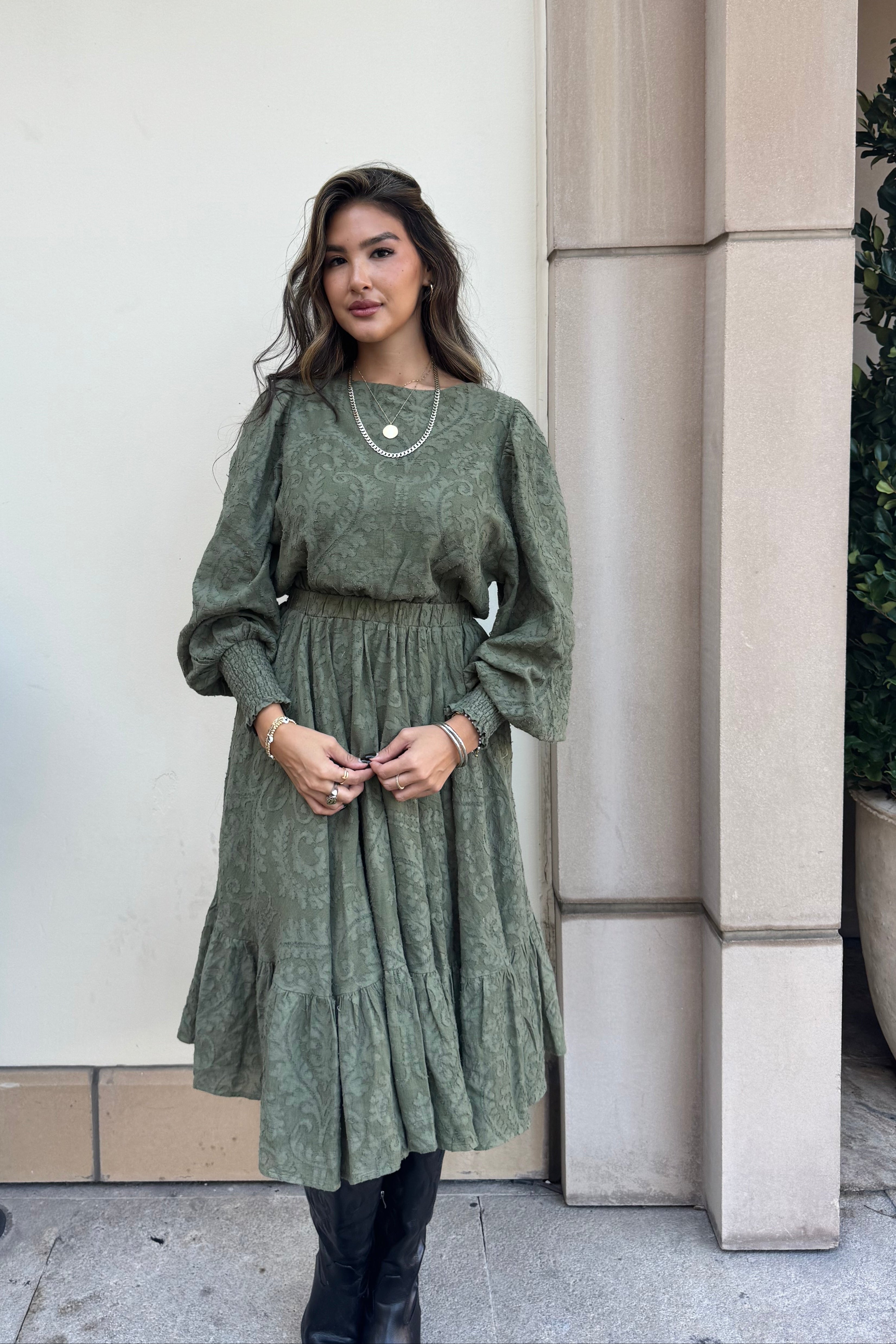 Nadia Dress - Moss