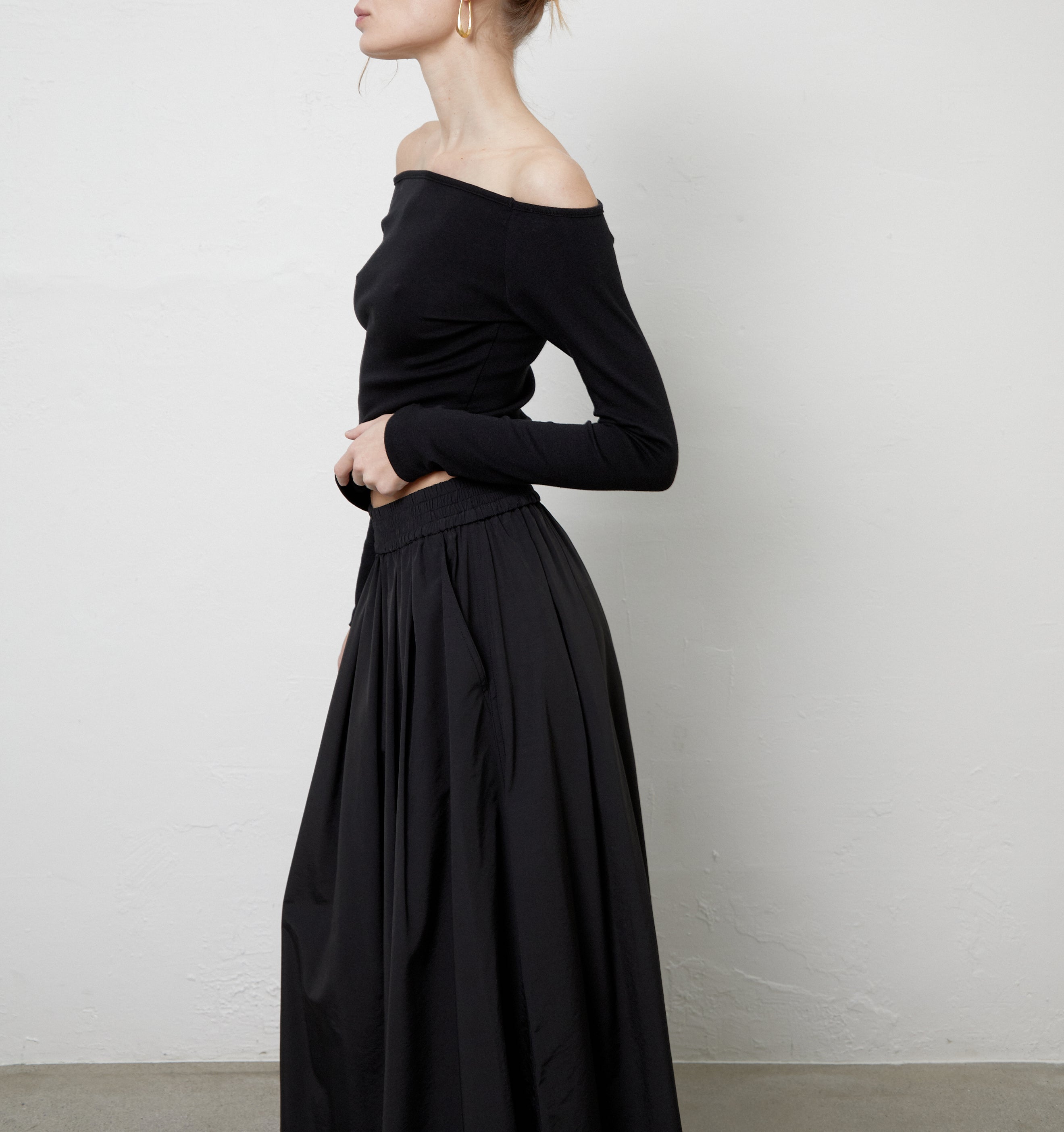 Gathered Maxi Skirt