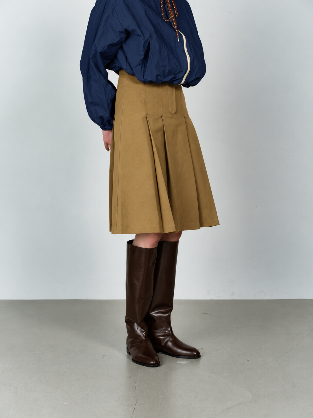 Ellis Pleated Skirt - Camel