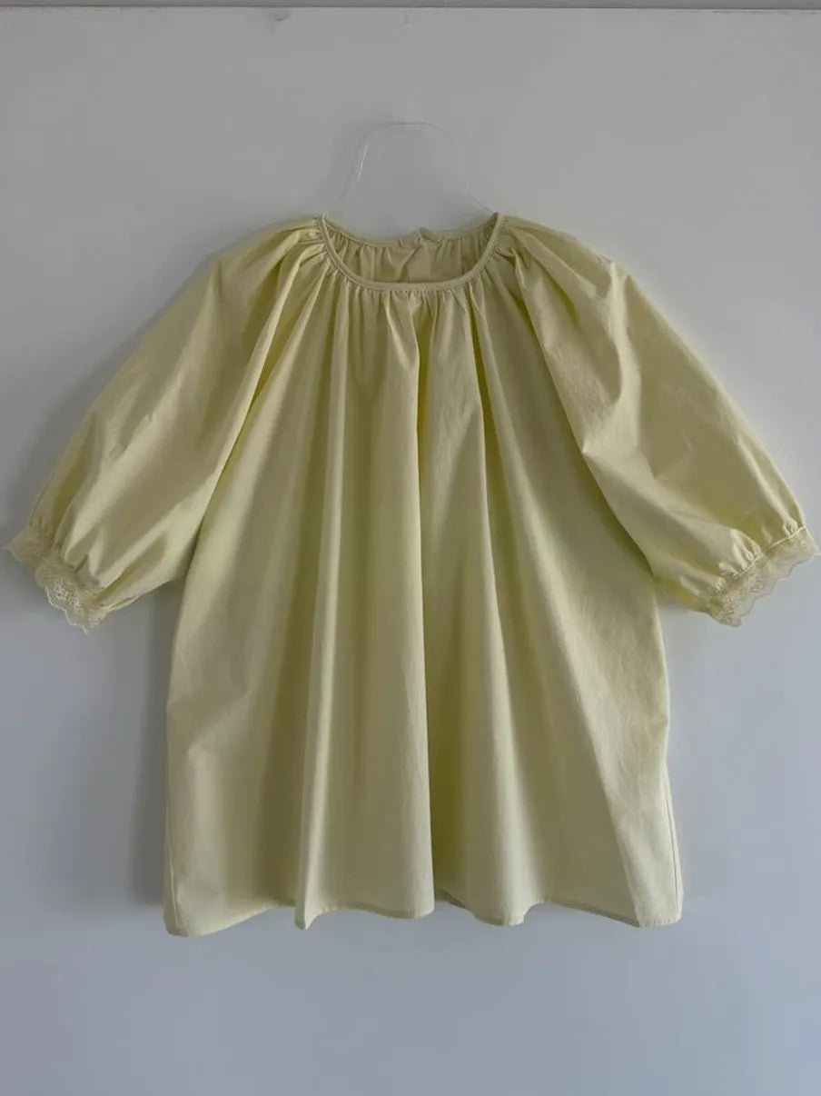 Sylvie Lace-Trim Blouse - butter