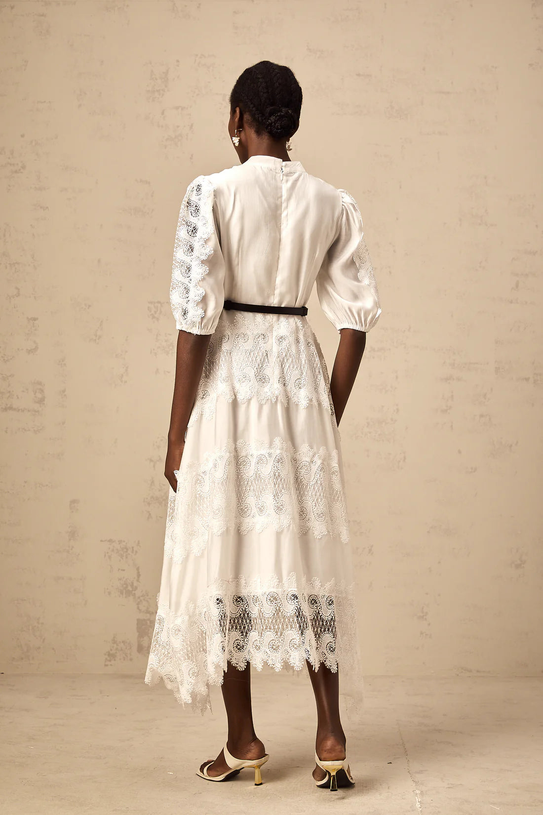 Tamara White Belted Dress