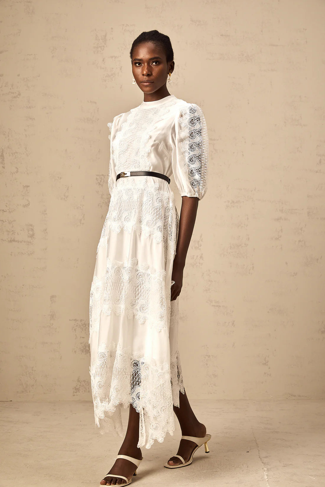 Tamara White Belted Dress