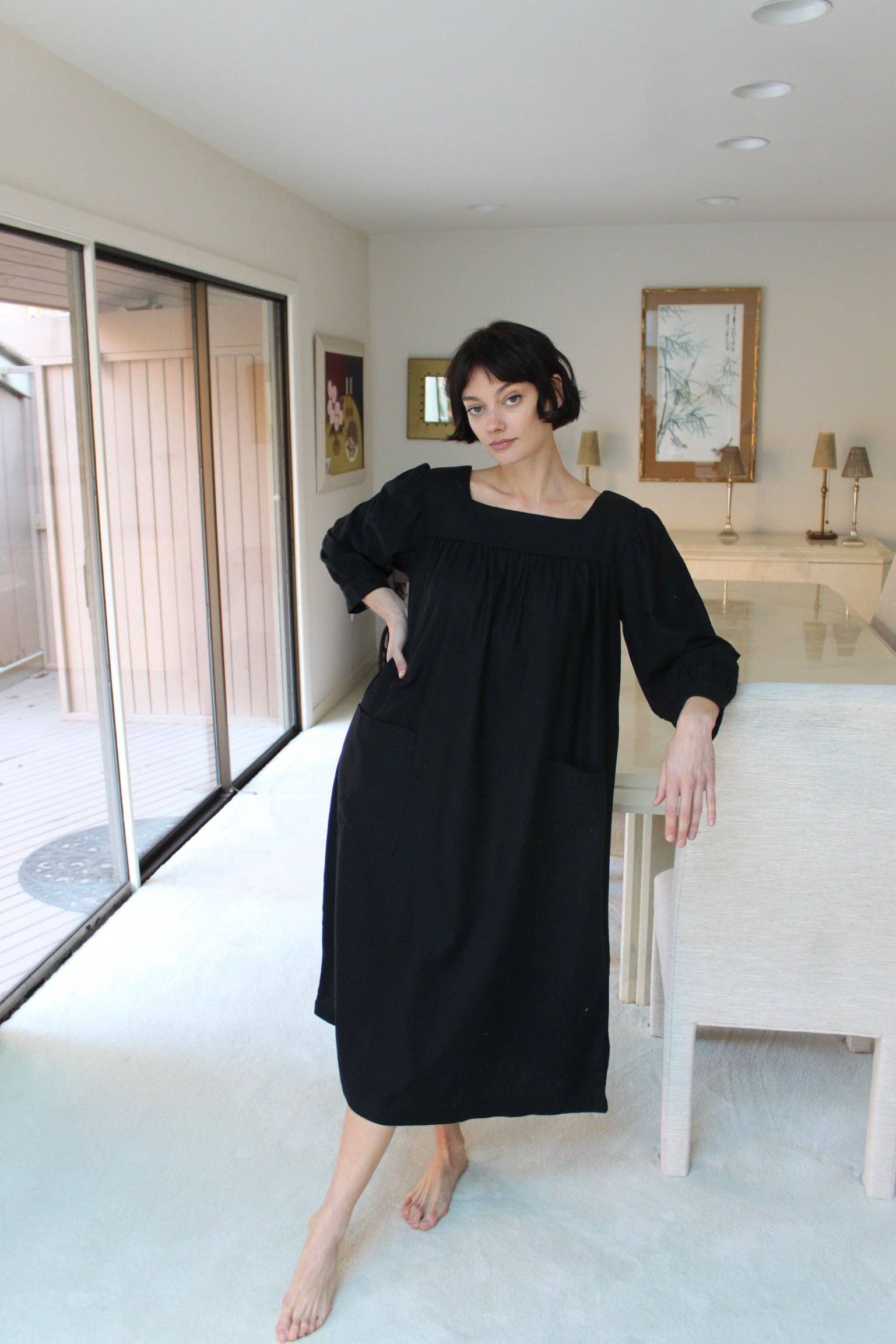 Eunice Raw Silk Muumuu - multi