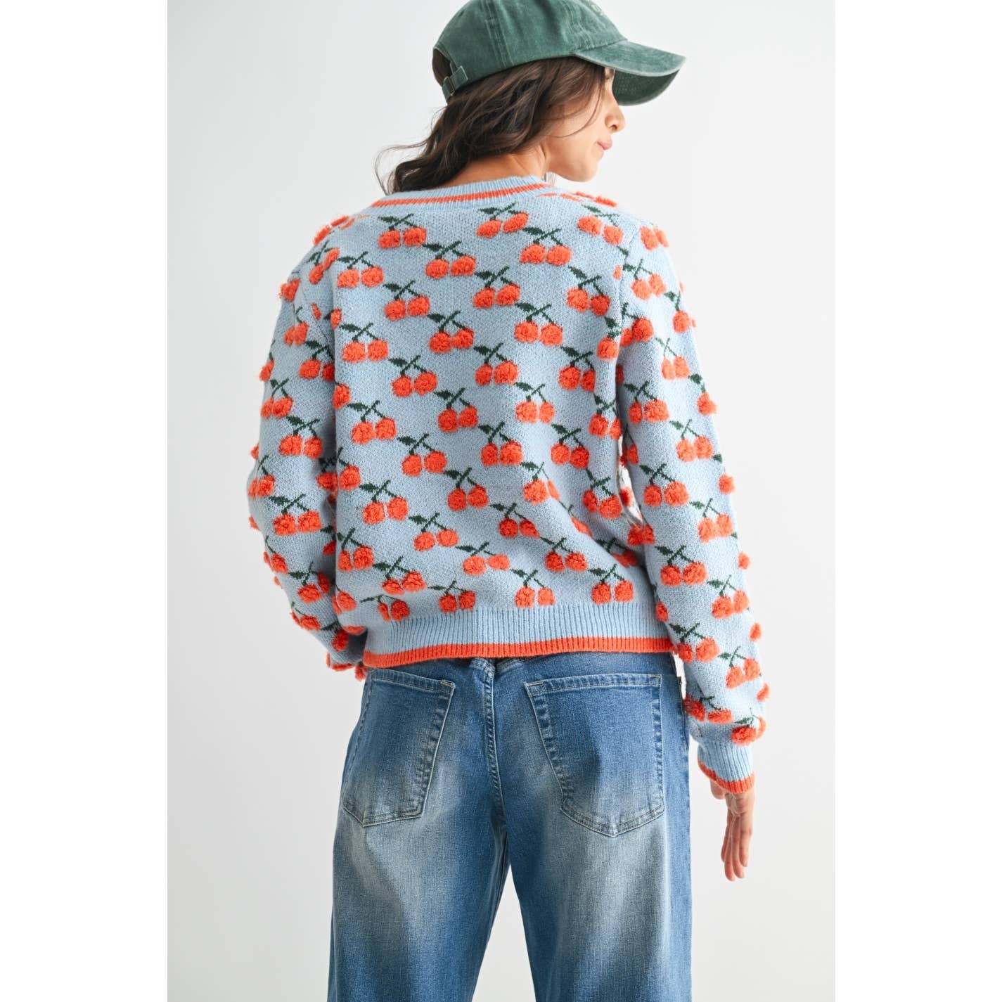 Cherry Knit Wool Cardigan