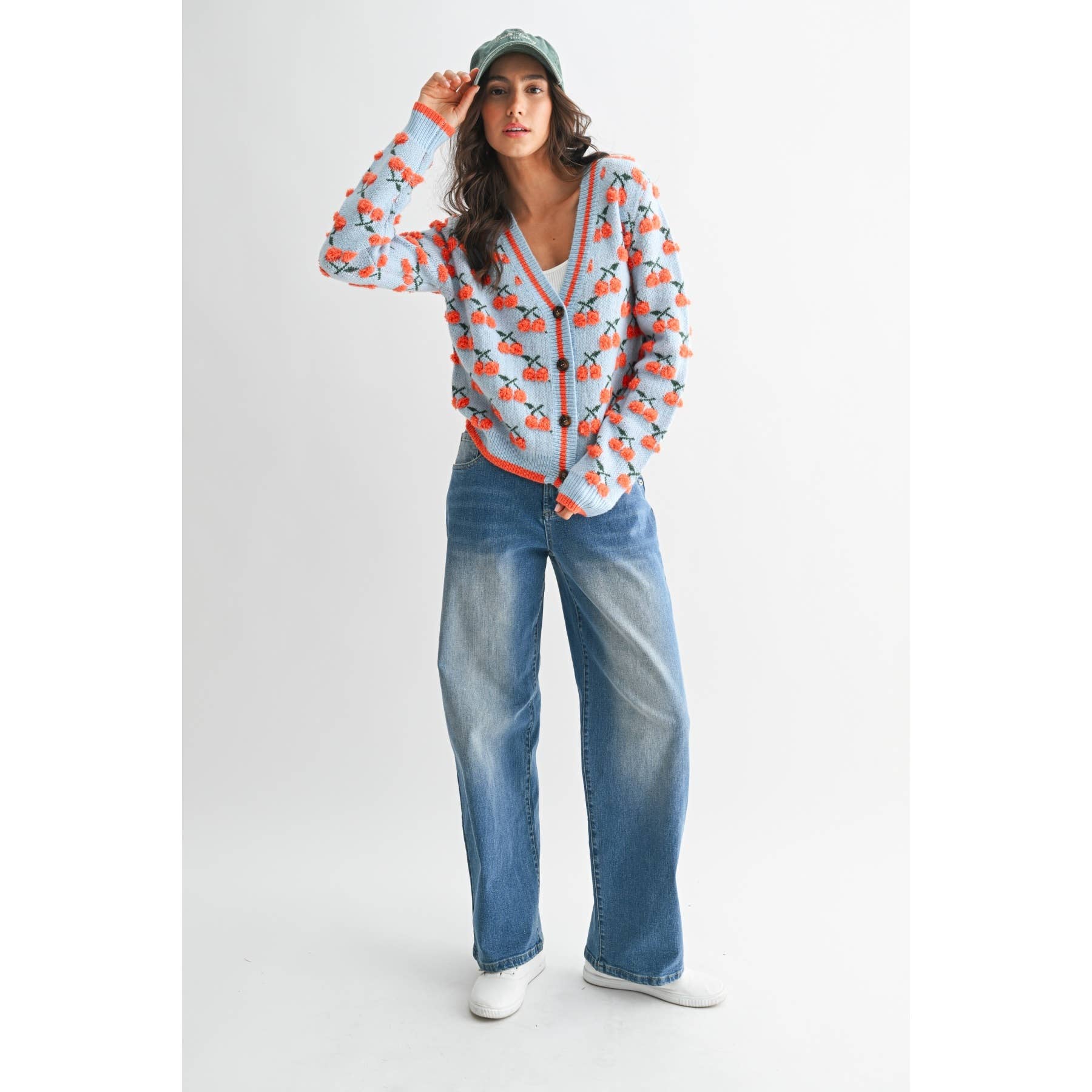 Cherry Knit Wool Cardigan