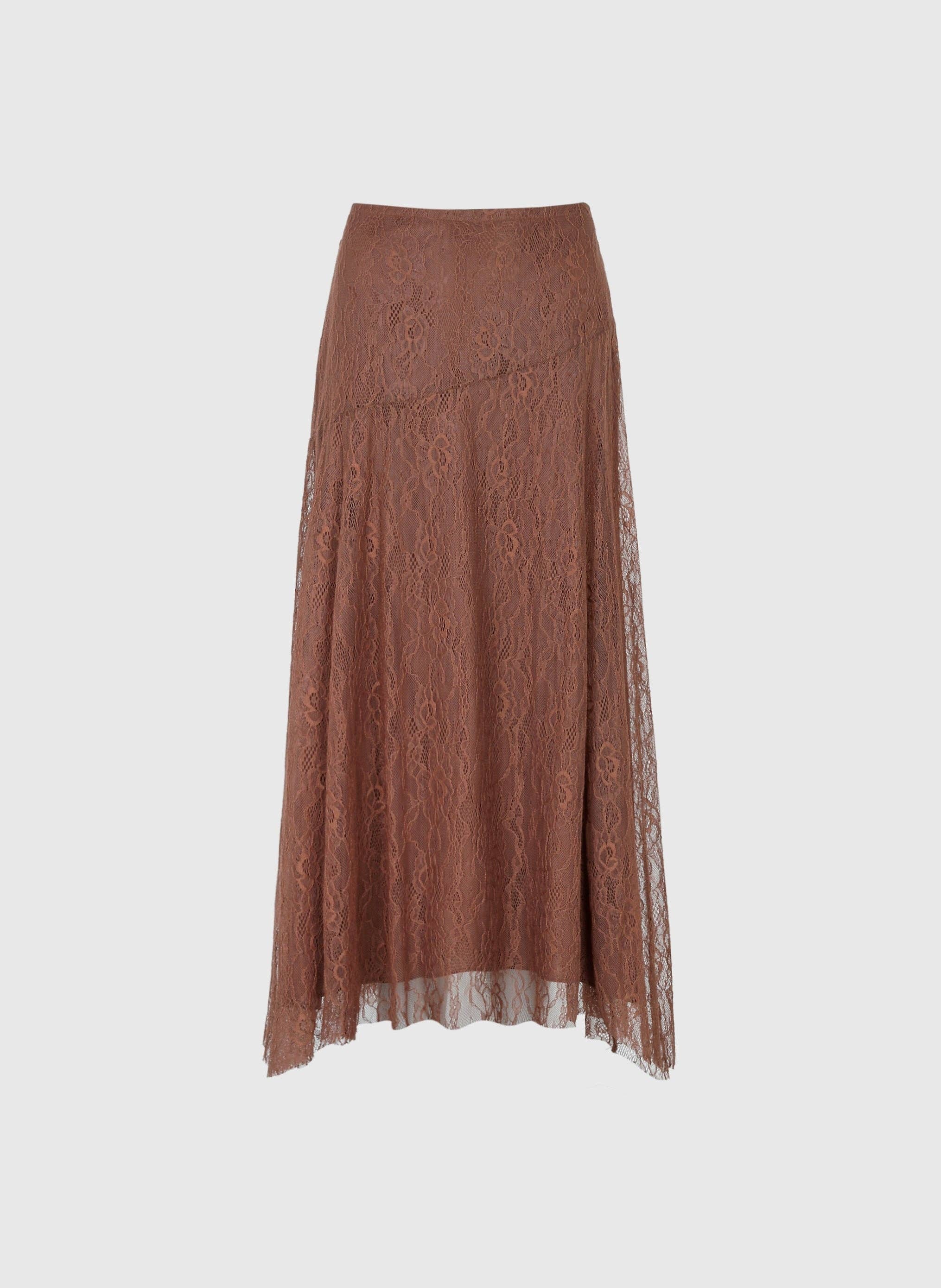 Juney Midi Skirt - Hazelnut
