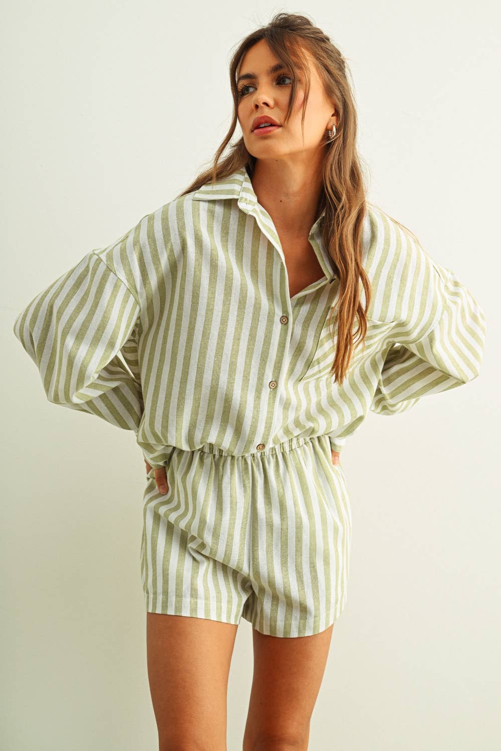 Eda Stripe Linen Shirt - Multi
