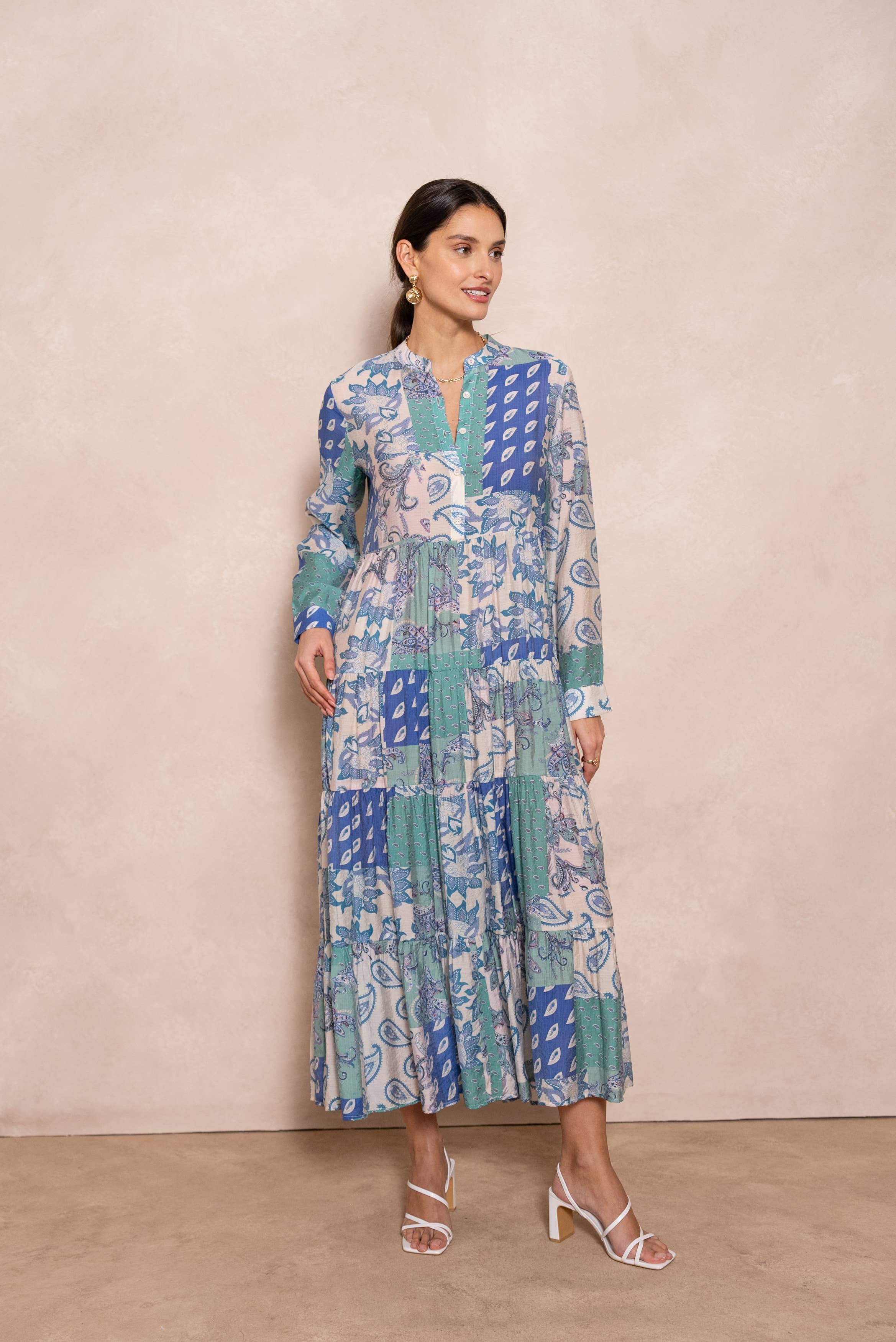 Marbella Silk Dress - Multi