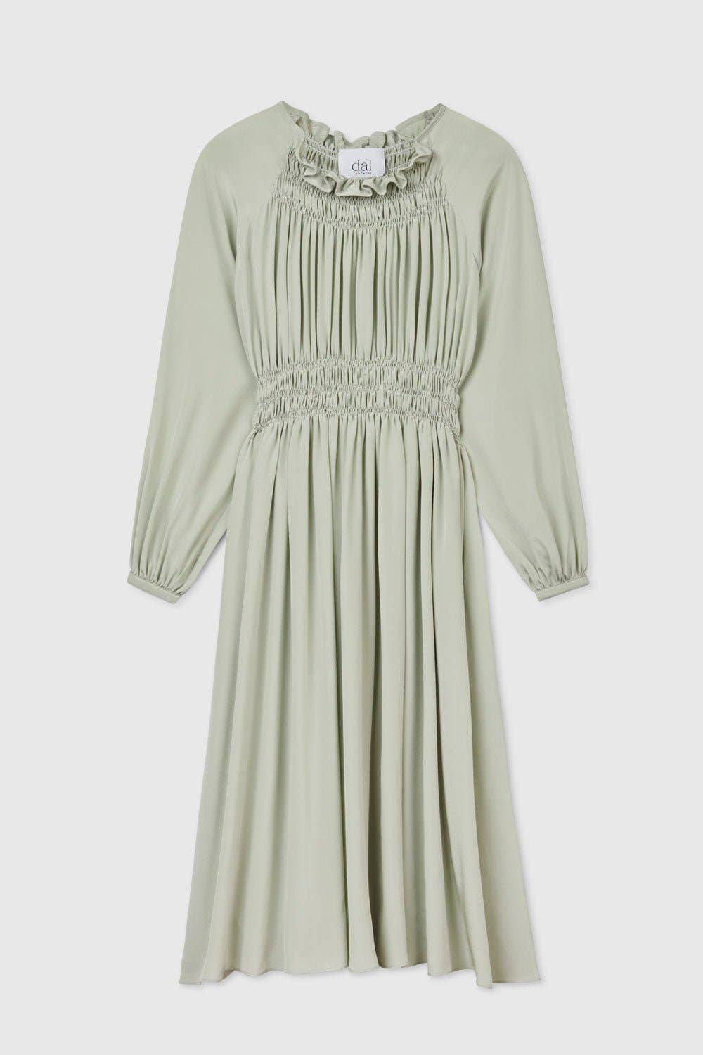 Mia Silk Dress - Sage