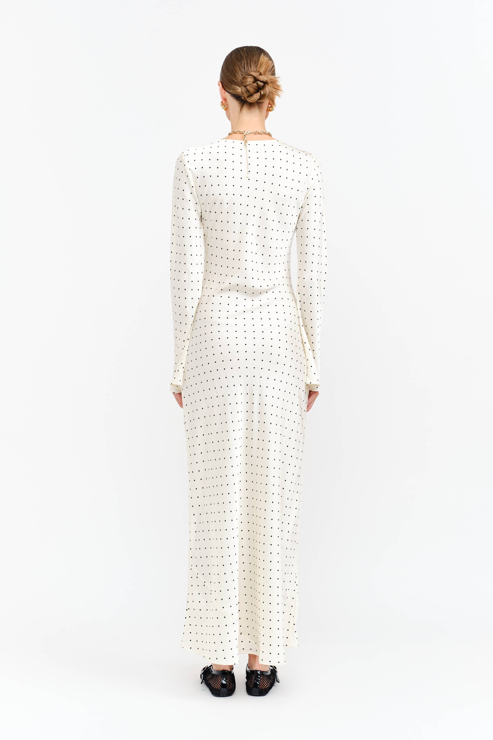 Georgie Cream Dot Dress